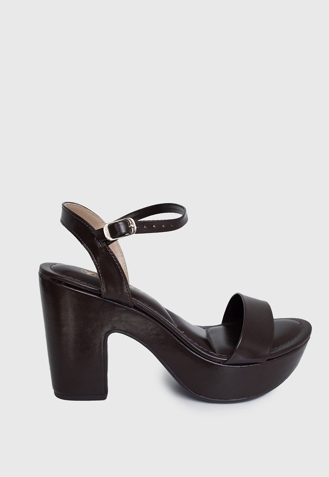 Sandalia Salto Alto 381028 Napa Rock Marrom