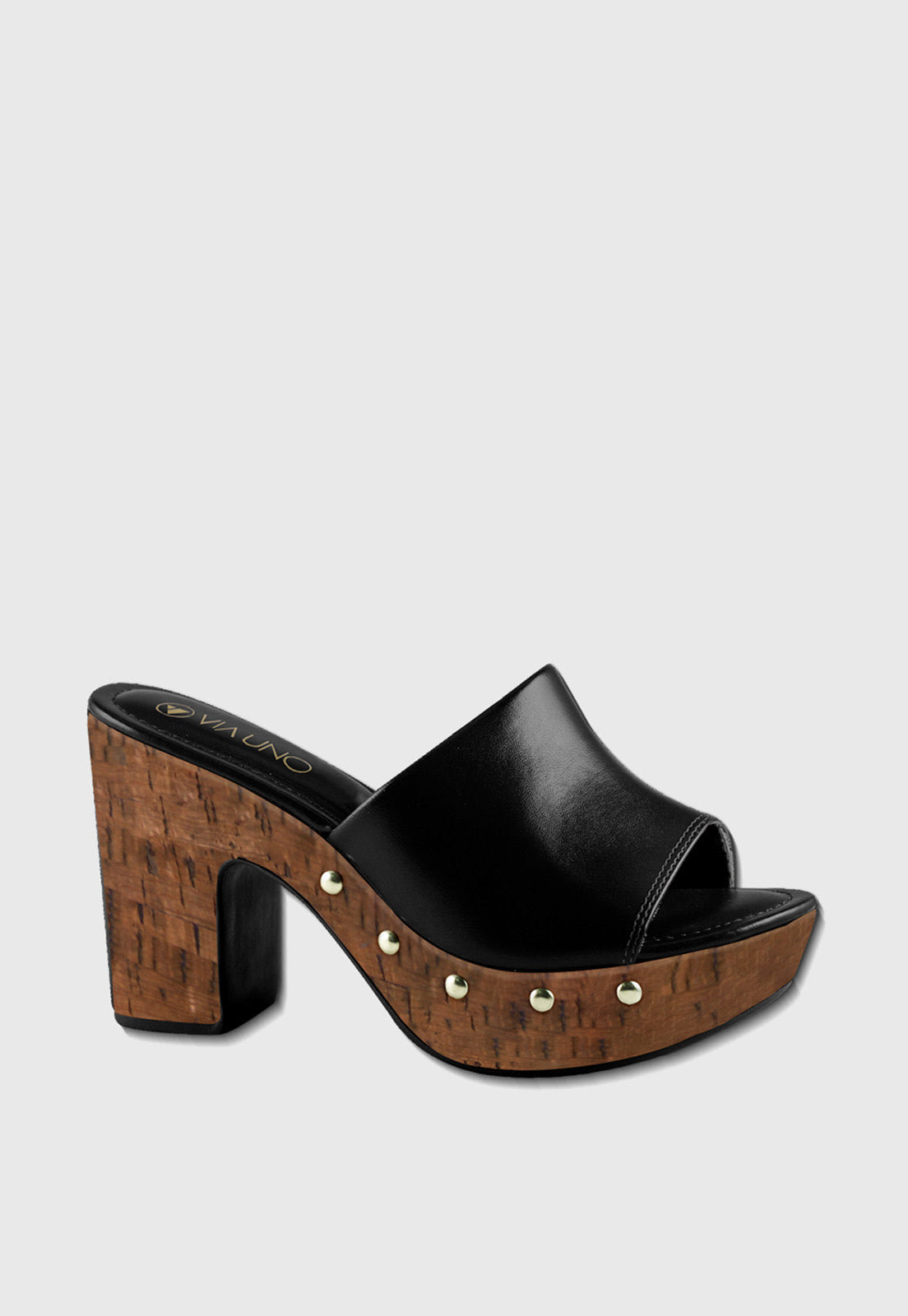 Tamanco Alto 381047 Napa Rock Preto