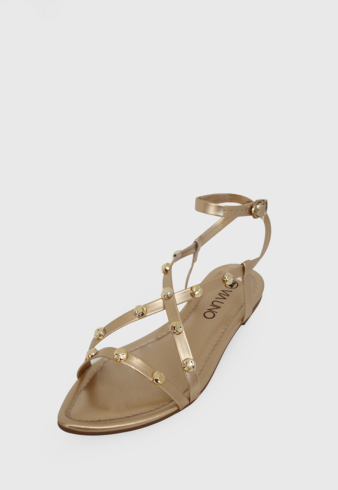Rasteira Flat 508063 Metalizado Dourado