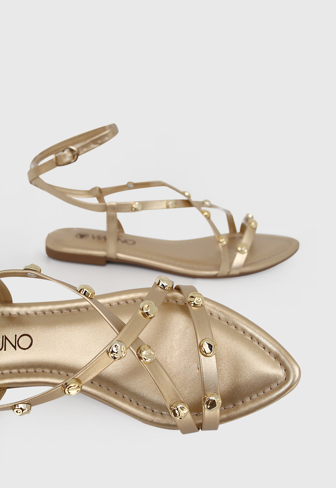 Rasteira Flat 508063 Metalizado Dourado