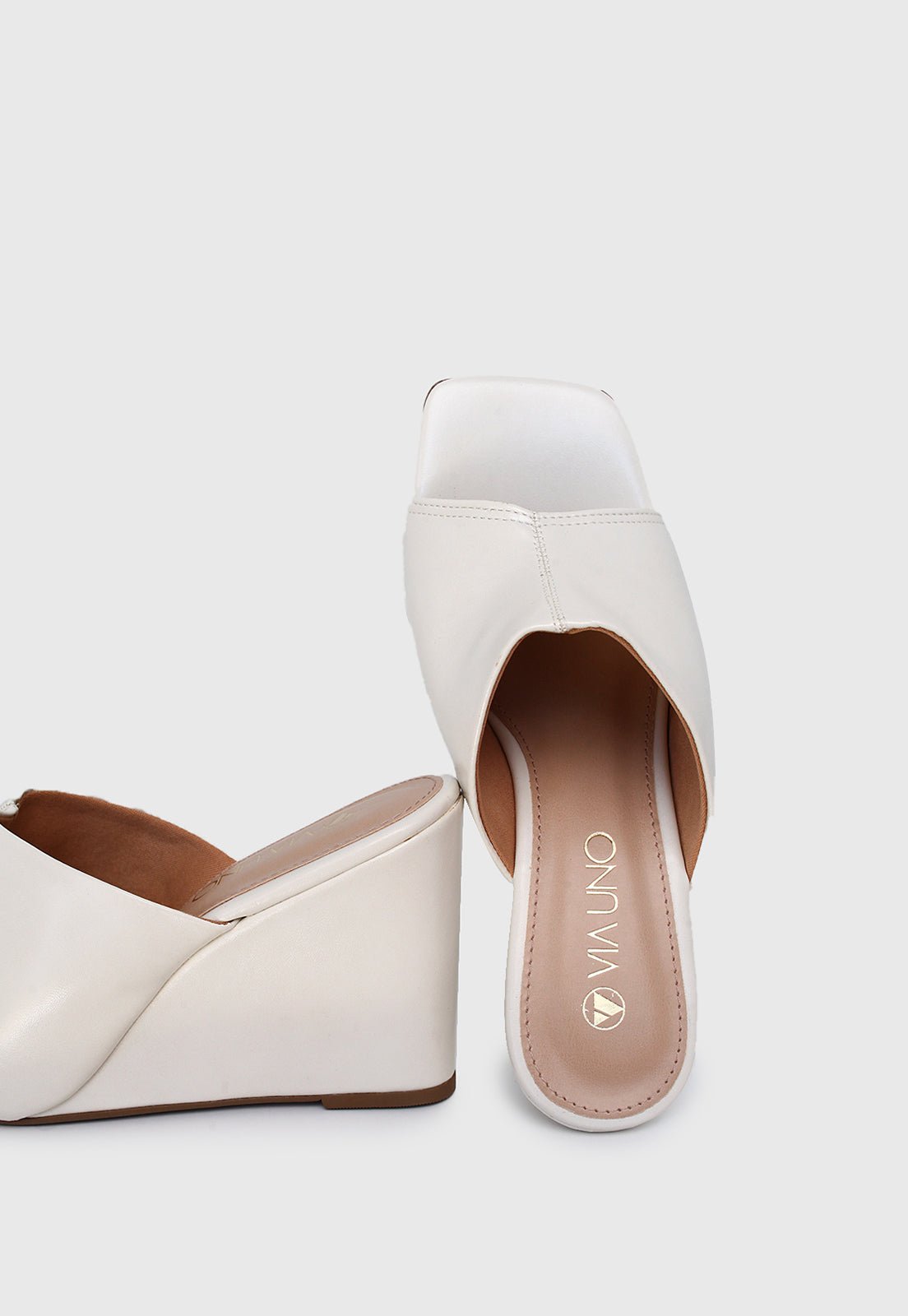 Tamanco Alto 633025 Napa Rock Off White