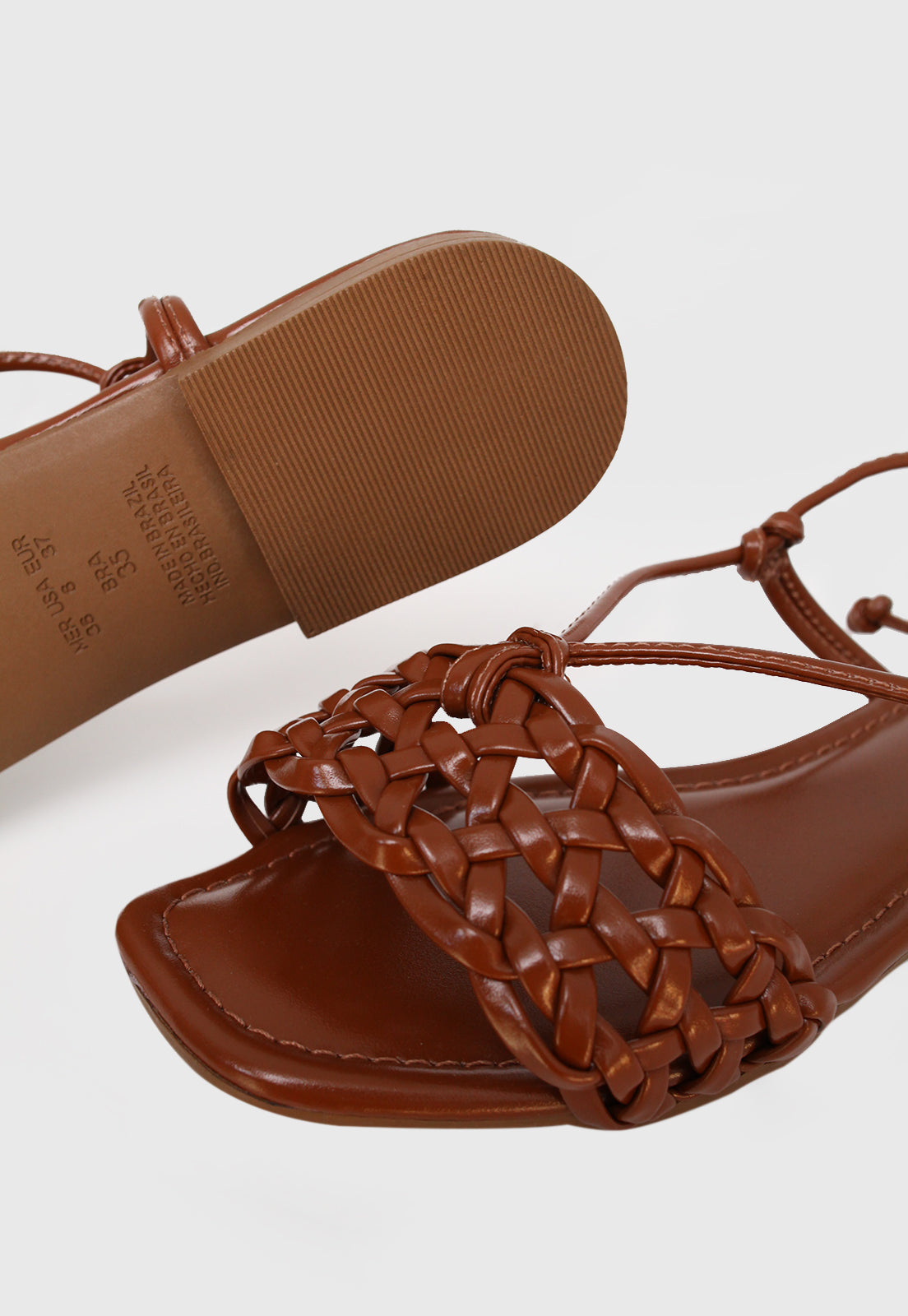 Rasteira Flat 860083 Napa Rock Caramelo