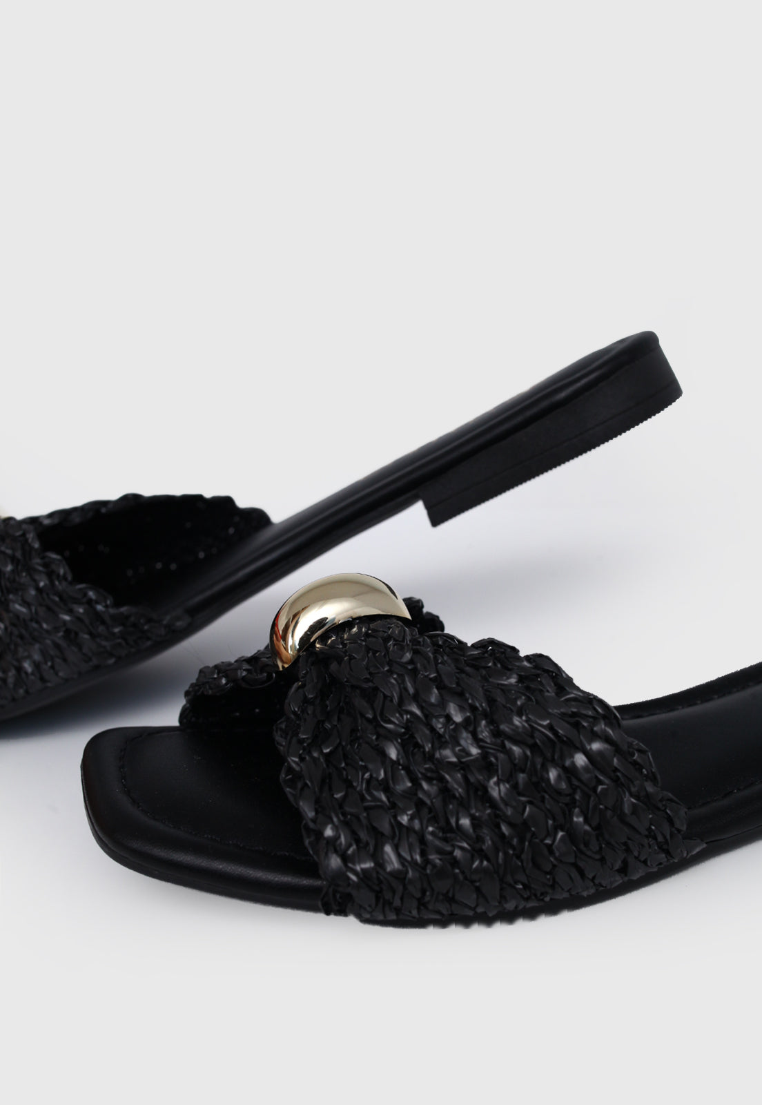 Rasteira Flat 860097 Mestiço Preto