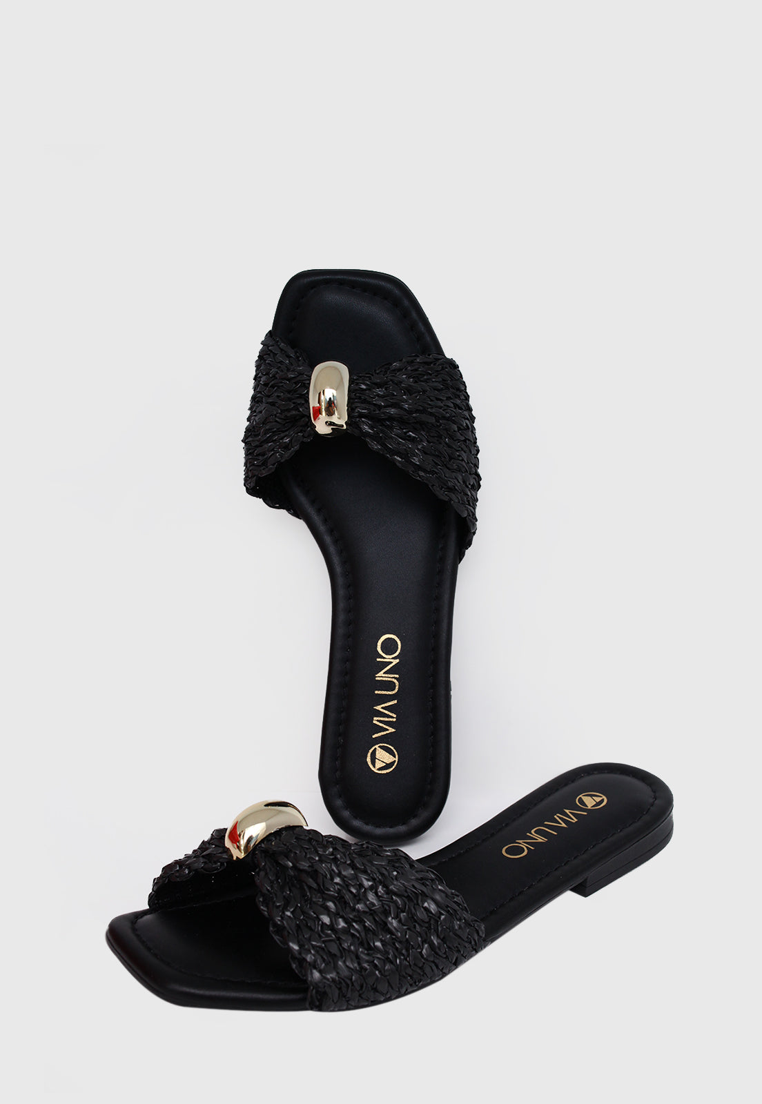 Rasteira Flat 860097 Mestiço Preto