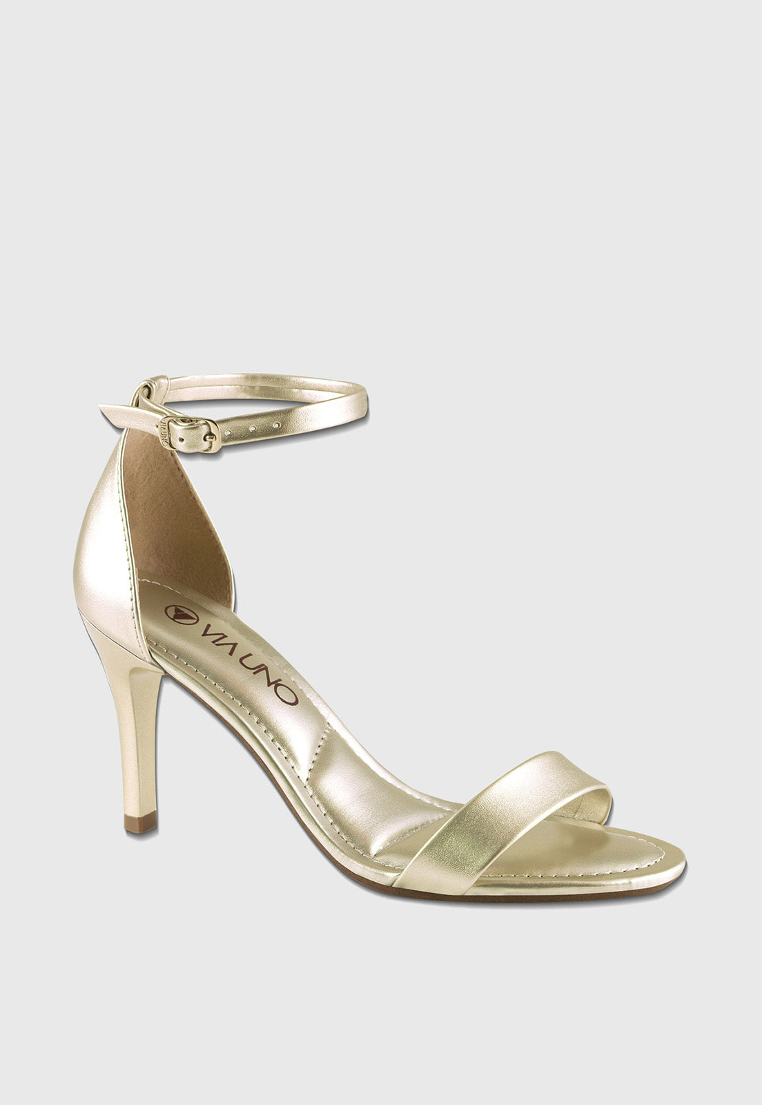 Sandalia Salto Alto 873002 Metalizado Dourado