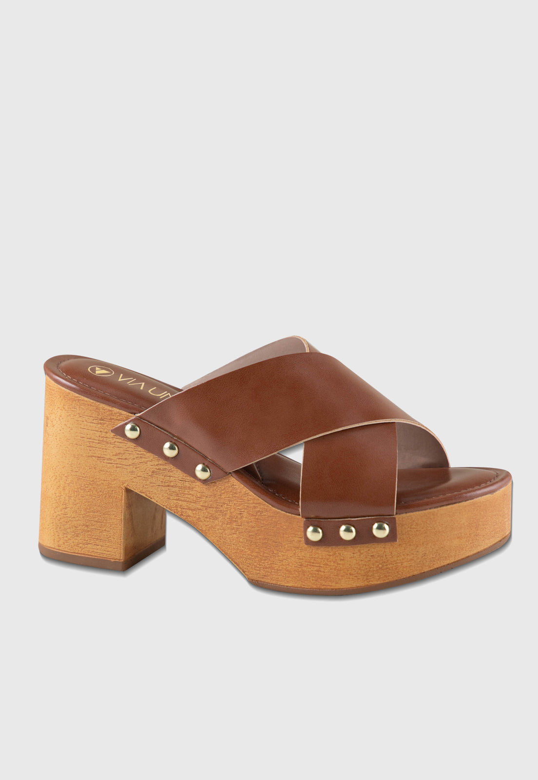 Tamanco Alto 947001 Napa Rock Caramelo