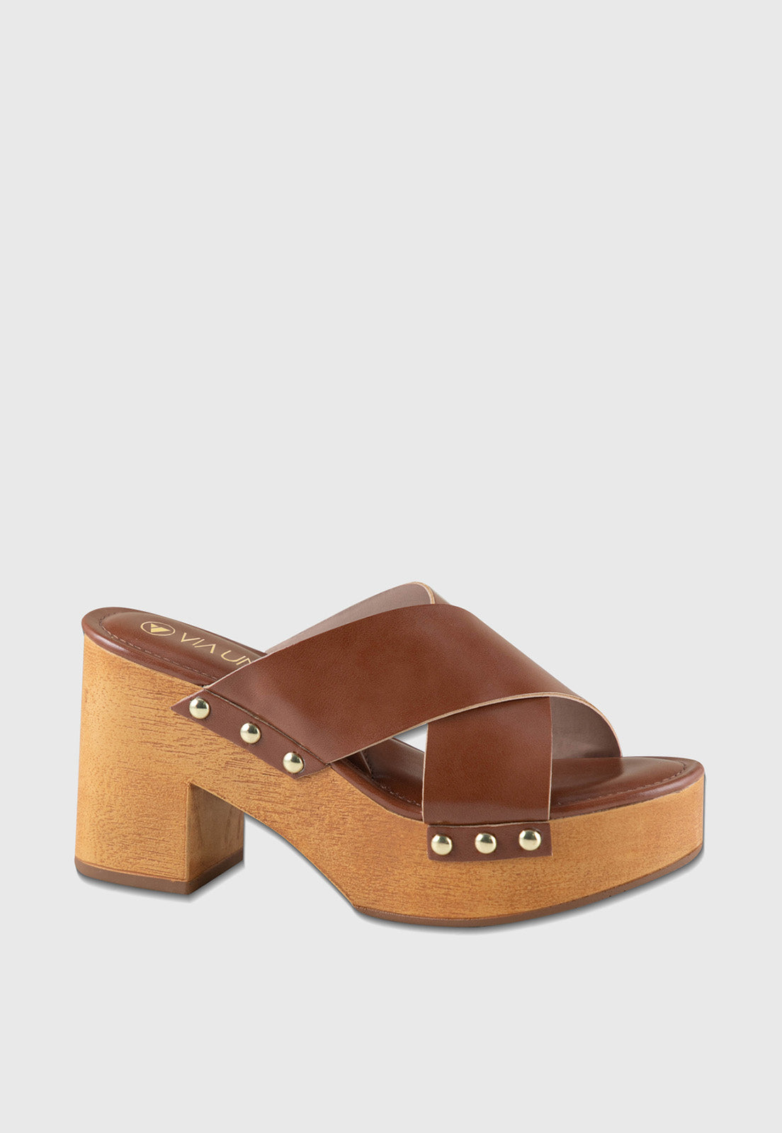Tamanco Alto 947001 Napa Rock Caramelo
