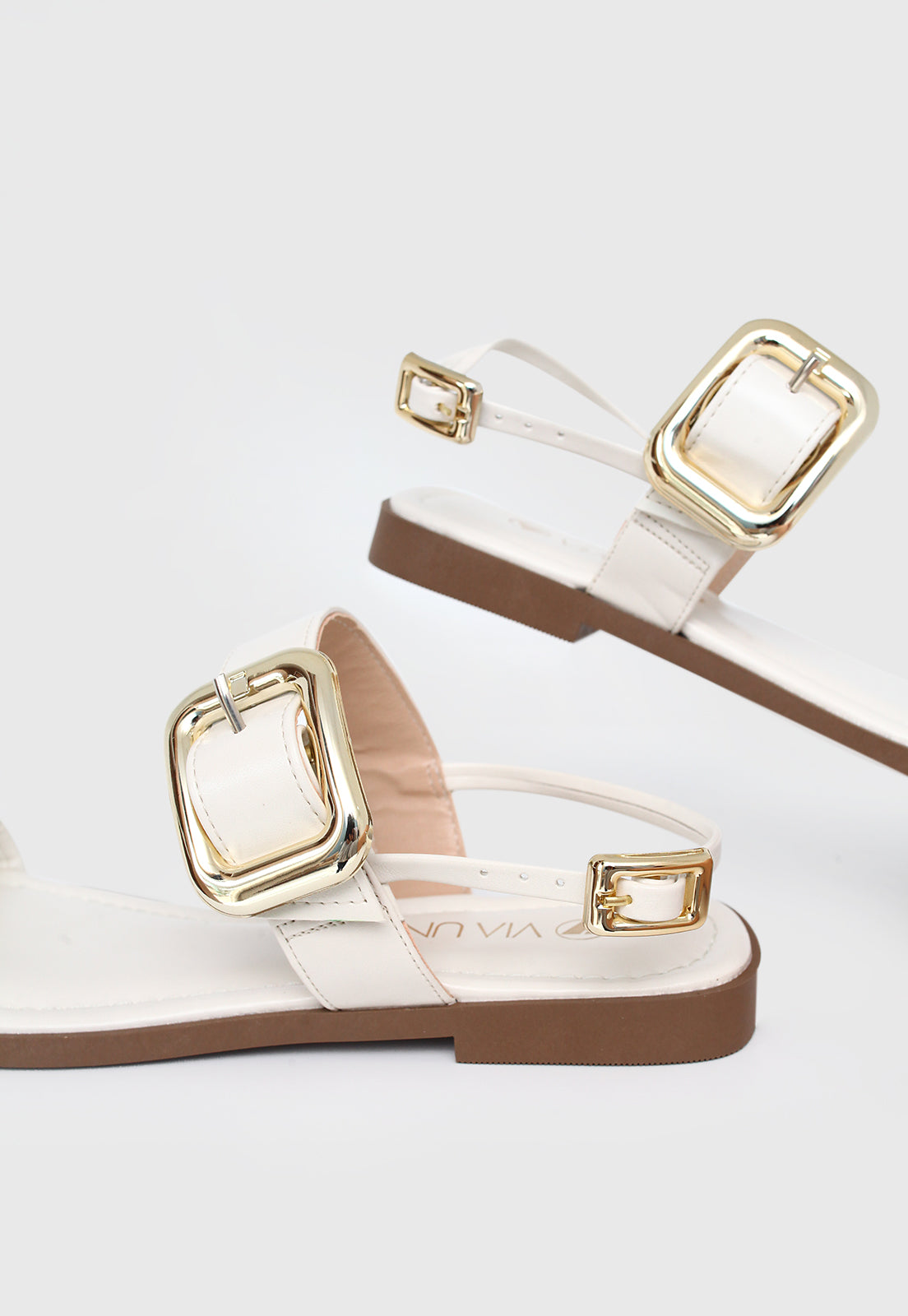 Rasteira Flat 948015 Napa Rock Off White