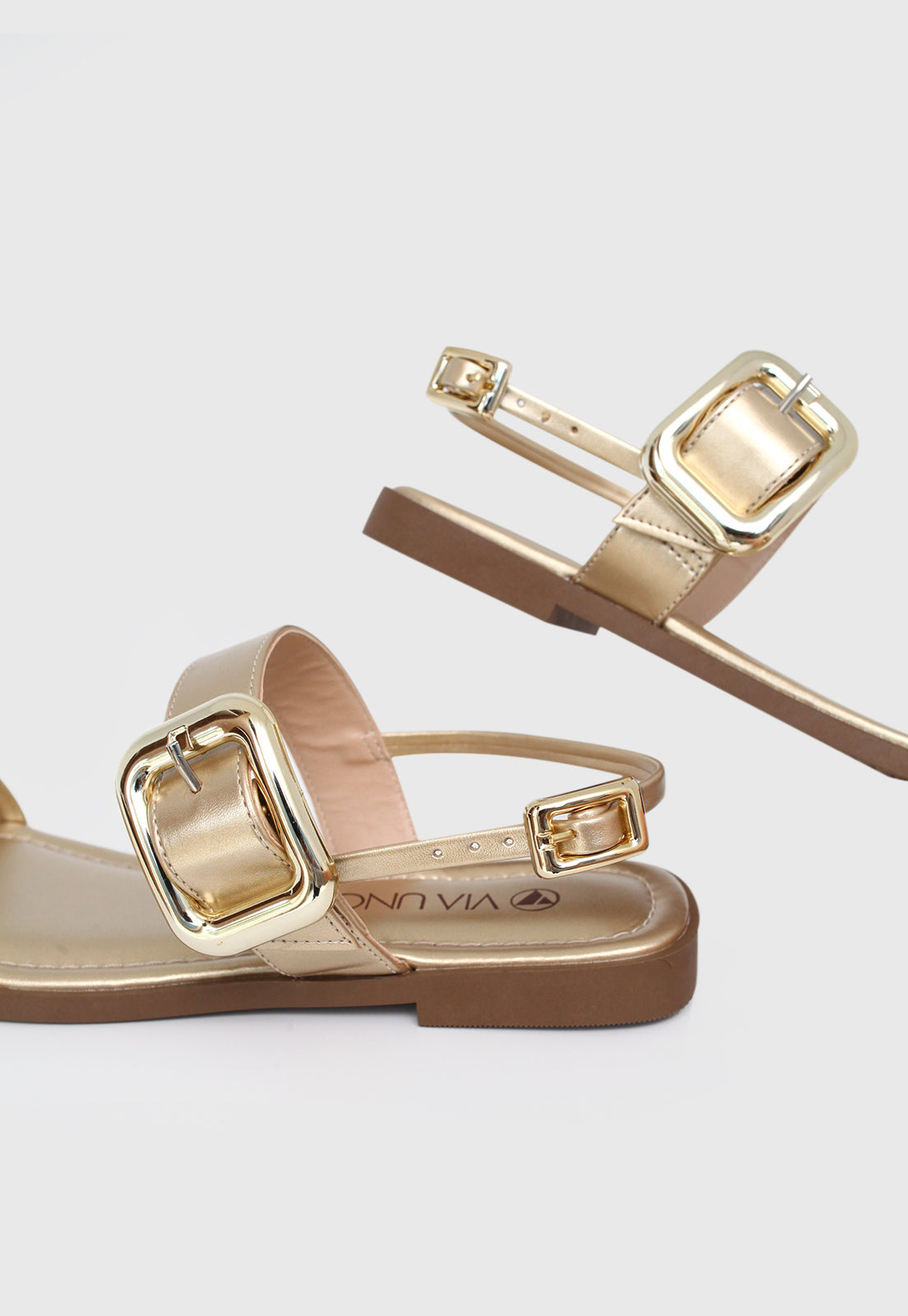 Rasteira Flat 948015 Metalizado Dourado