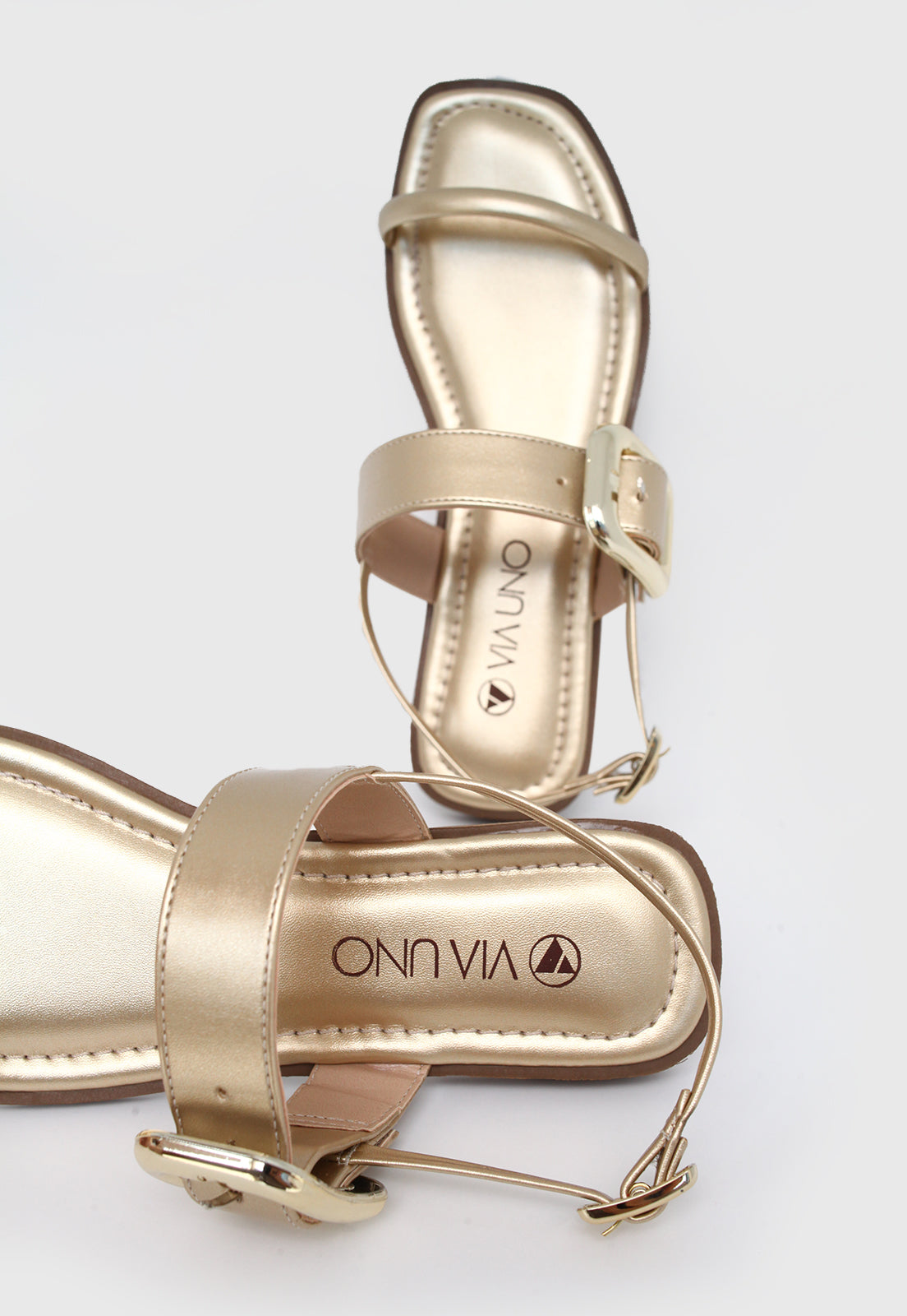 Rasteira Flat 948015 Metalizado Dourado