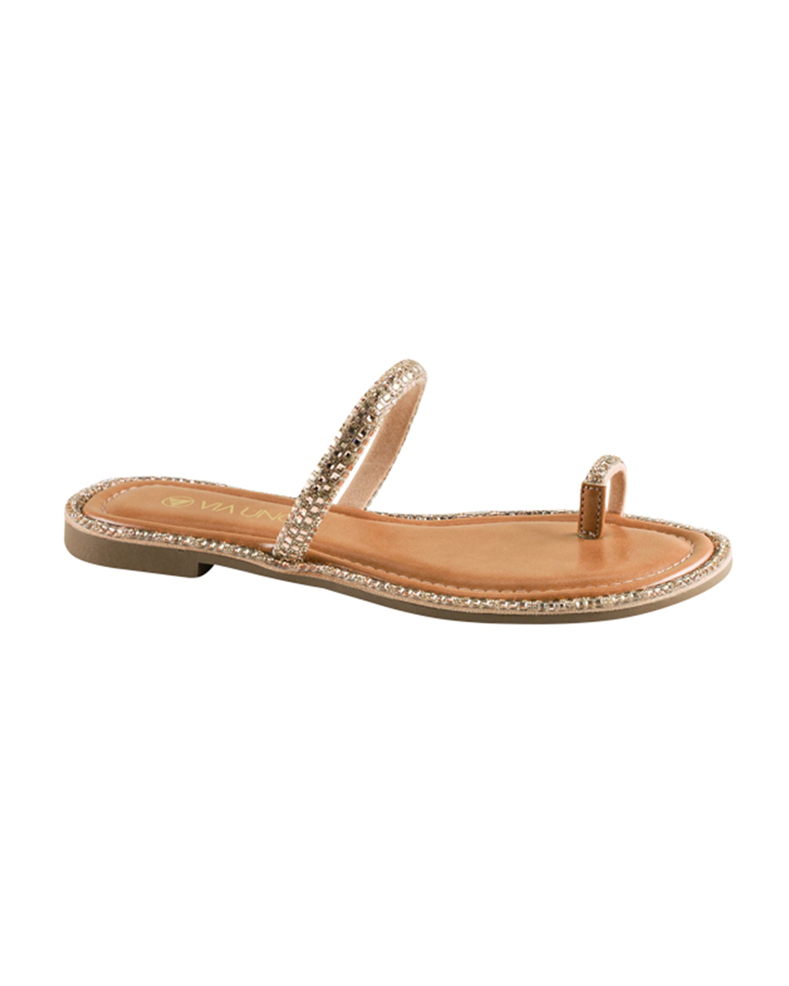 Sandalia Flat 1008002 Tira Rose