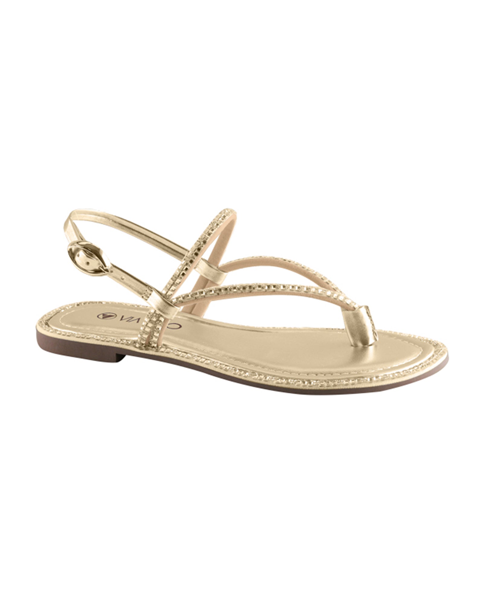 Sandalia Flat 1008003 Tira Sun Glow Golden Shadon