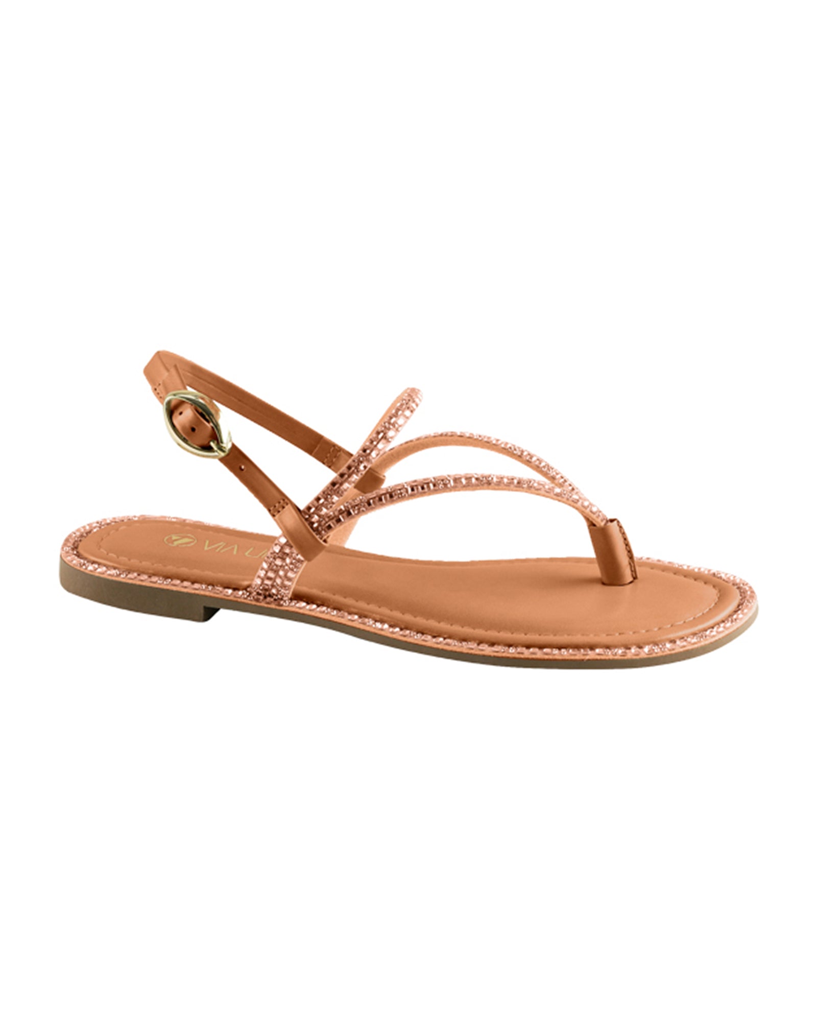 Sandalia Flat 1008003 Tira Rose
