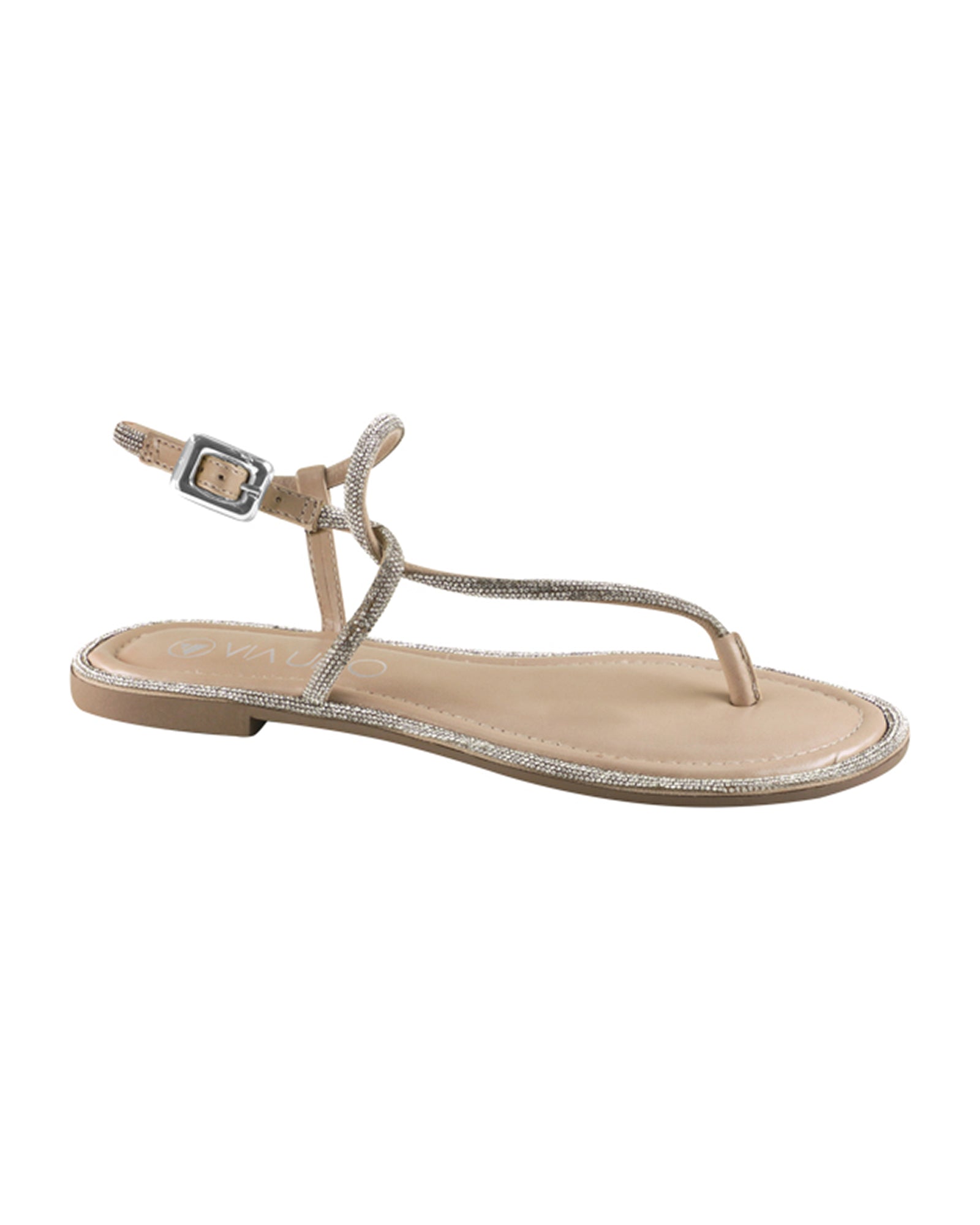 Sandalia Flat 1008007 Tir New Cristal Ouro Light