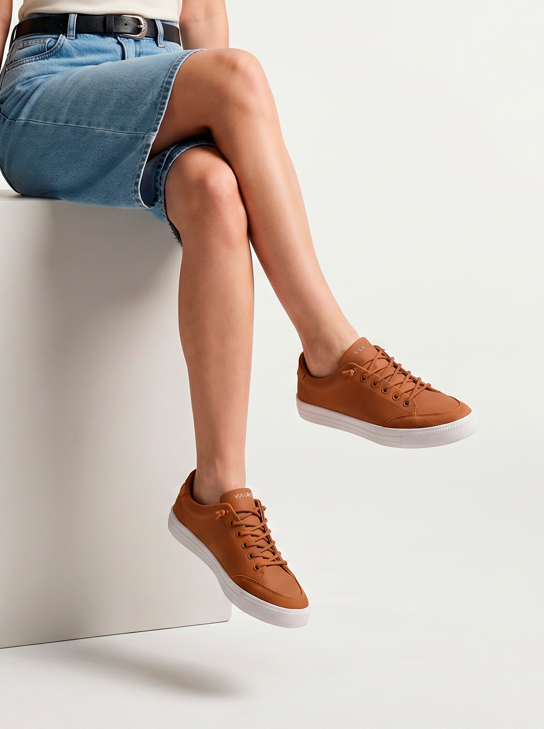 Tênis Feminino Via Uno 1036006 Tec Caramelo