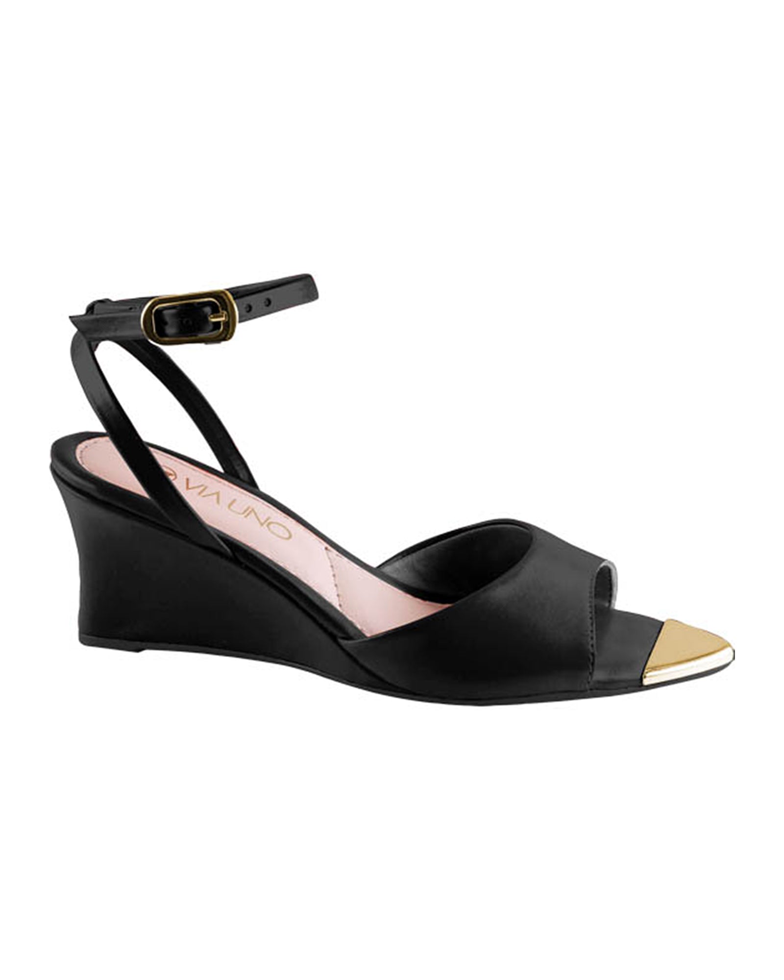 Sandalia Salto Medio 1037004 Napa Rock Preto