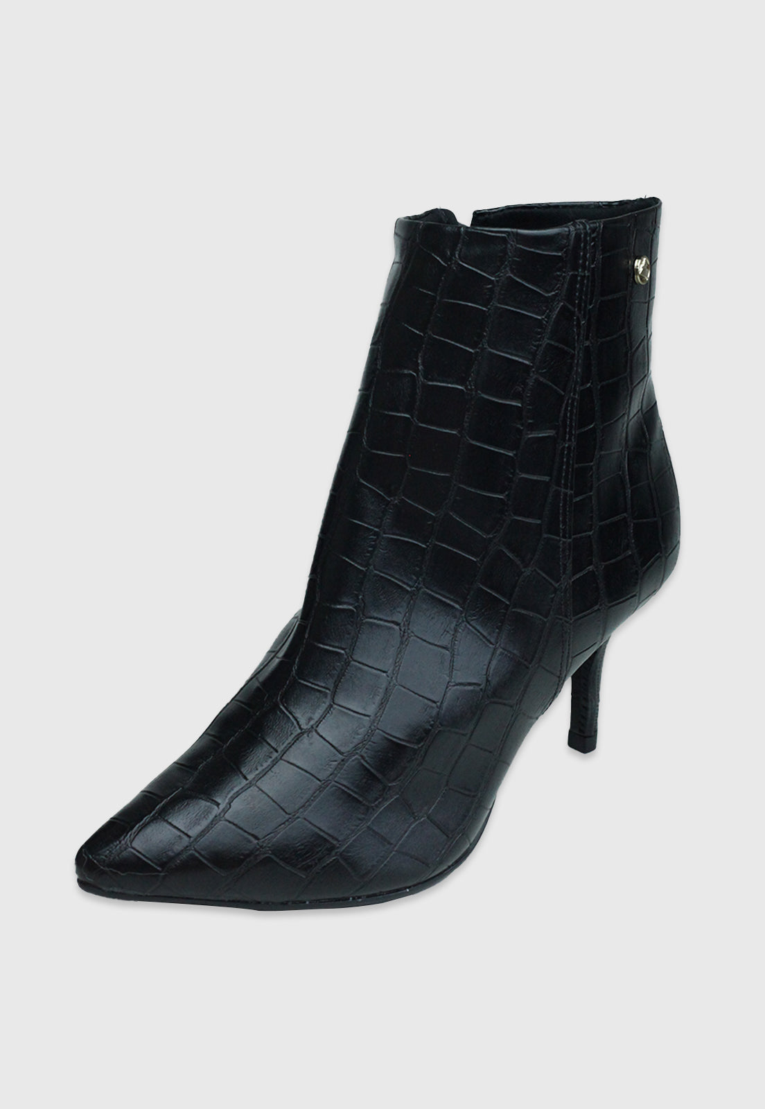 Bota Cano Curto 156081 Croco Preto