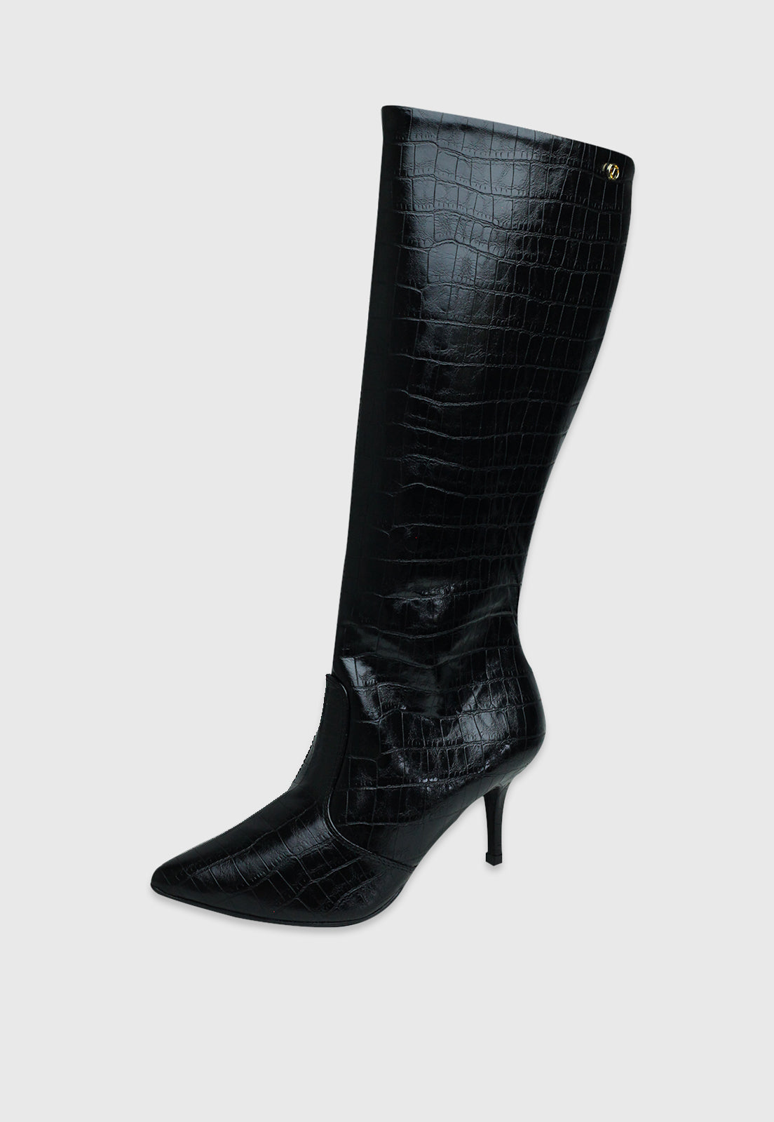 Bota Cano Longo 156087 Croco Preto