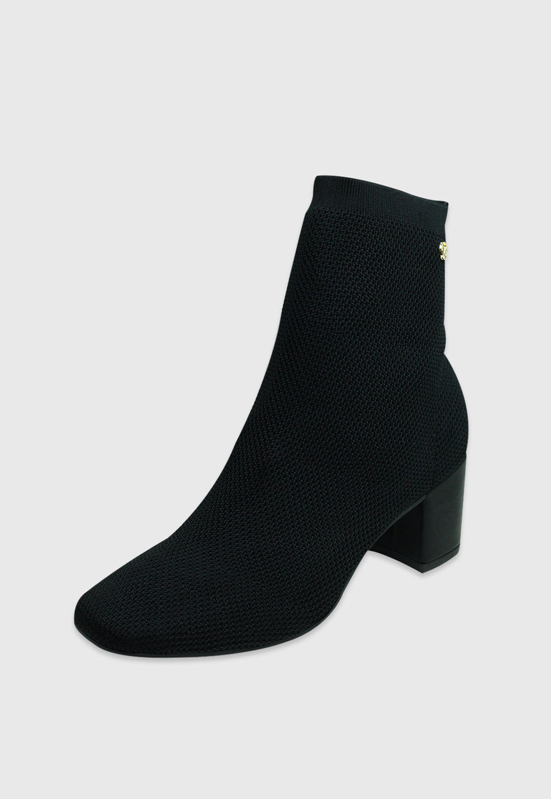 Bota Cano Curto 172061 Knit Preto