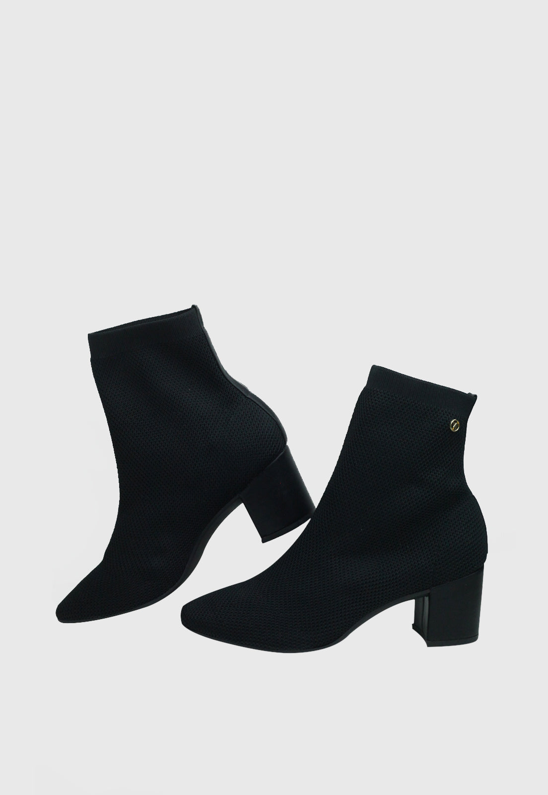 Bota Cano Curto 172061 Knit Preto