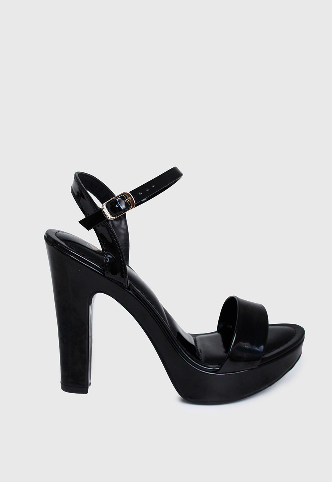 Sandalia Salto Alto 311021 Verniz Preto