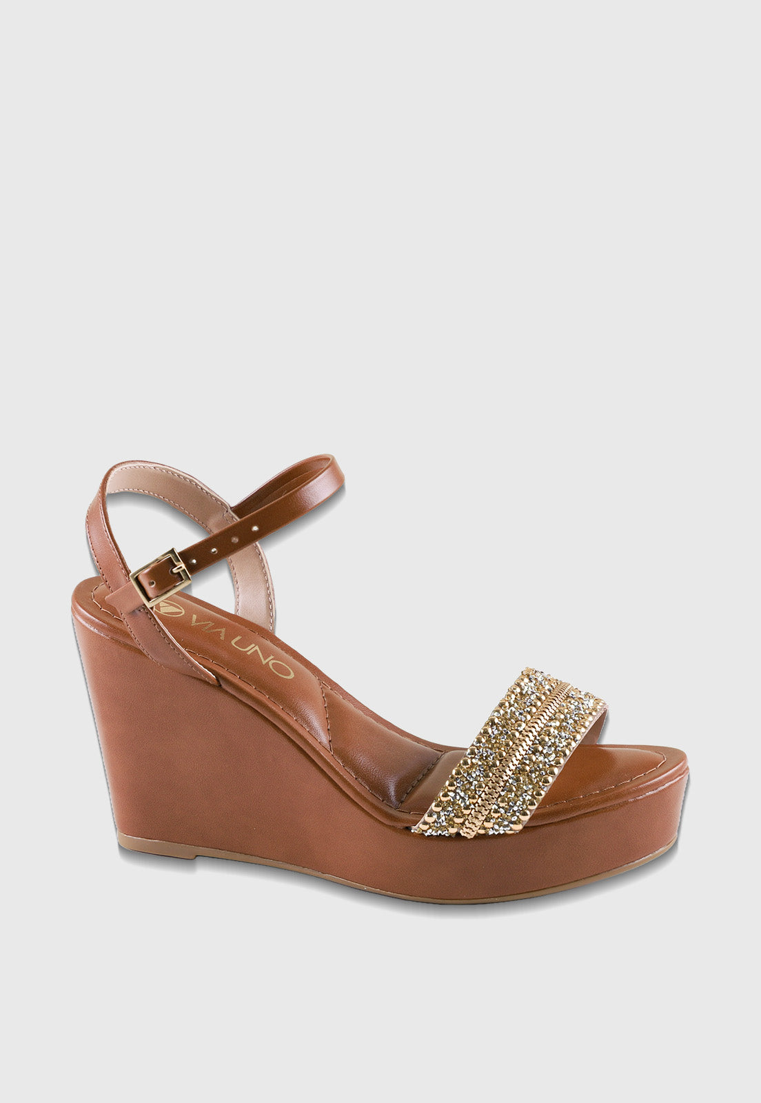 Sandalia Anabela 330114 Napa Rock Caramelo