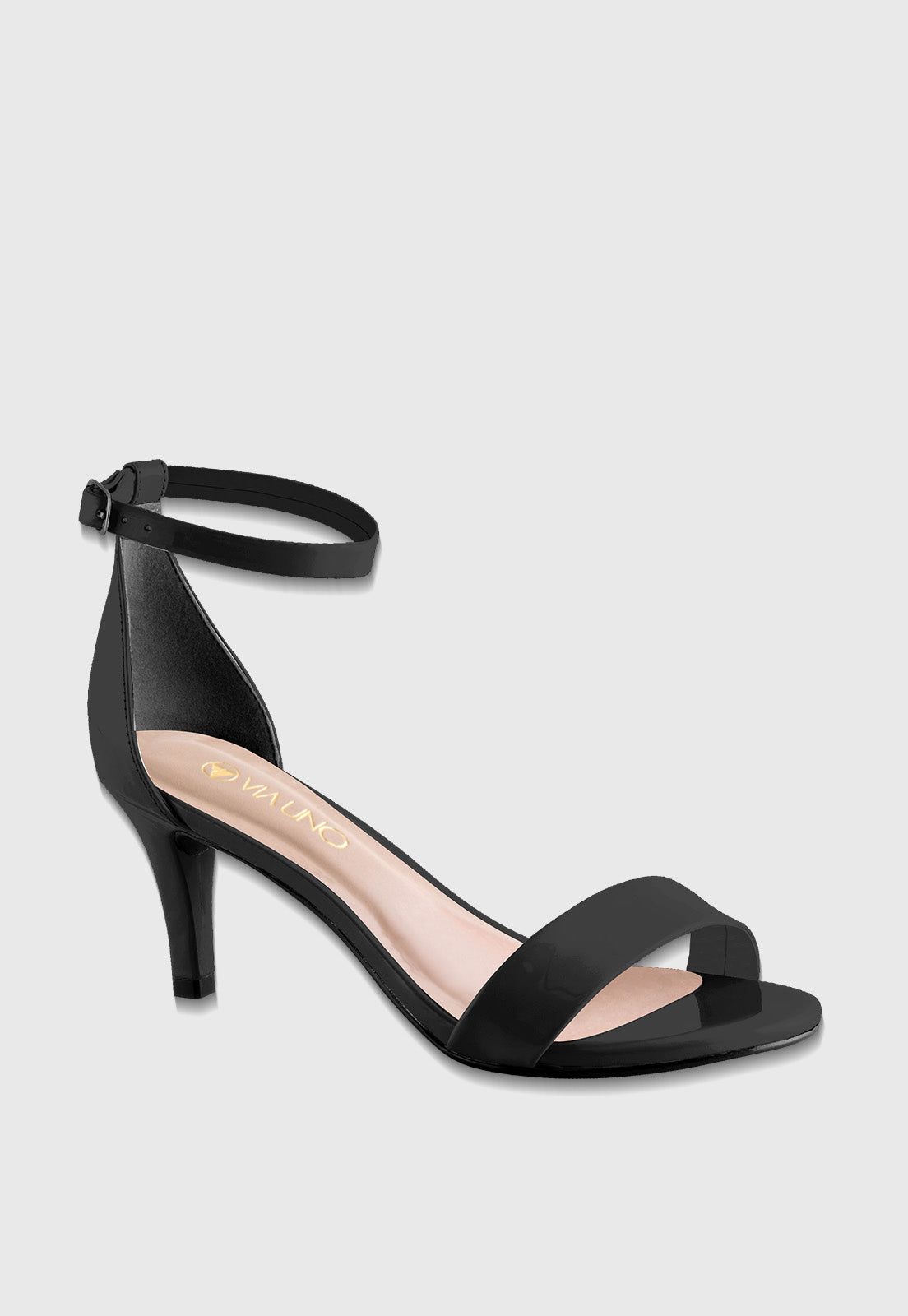 Sandalia Salto Alto 365047 Verniz Preto