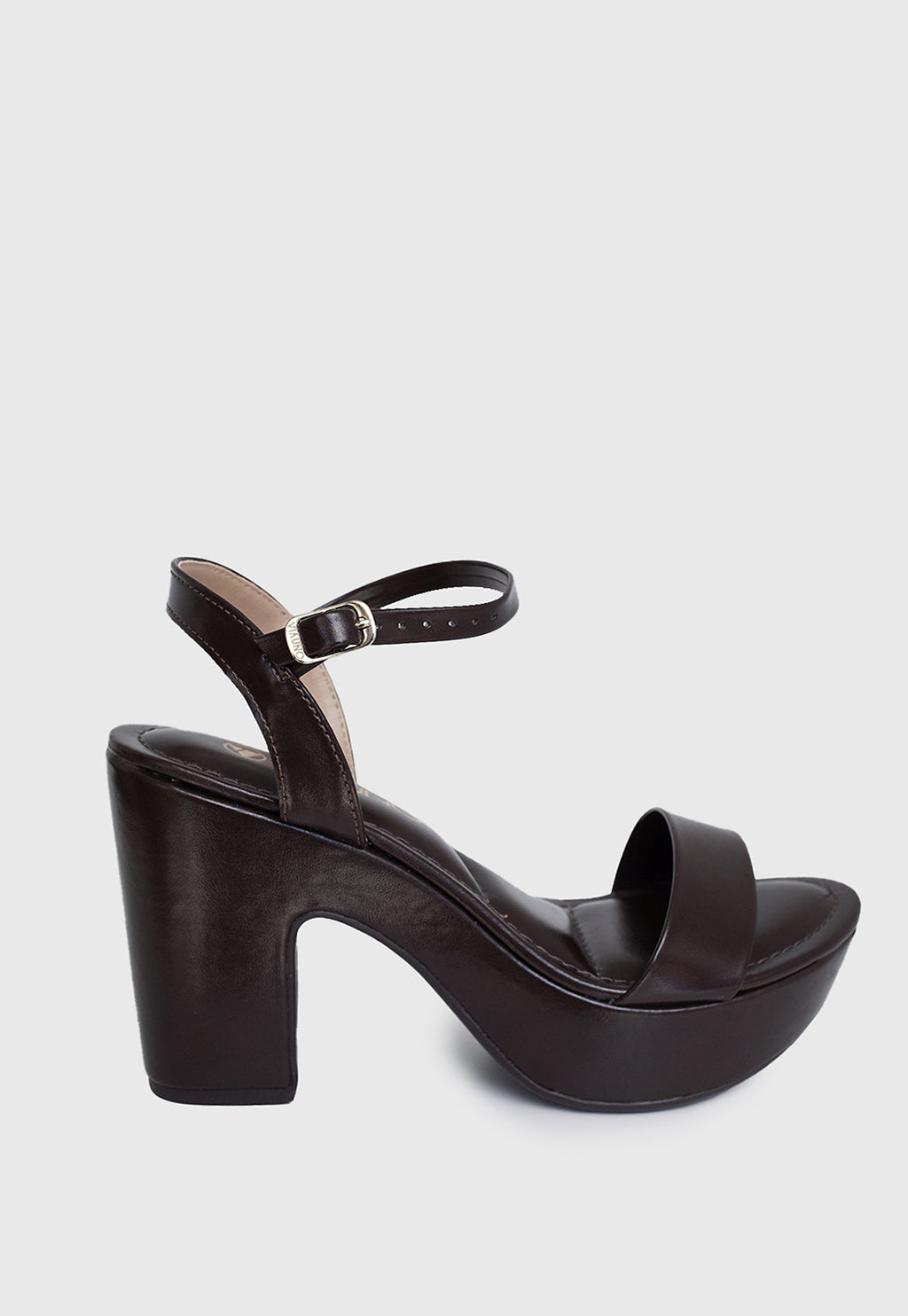 Sandalia Salto Alto 381028 Napa Rock Marrom