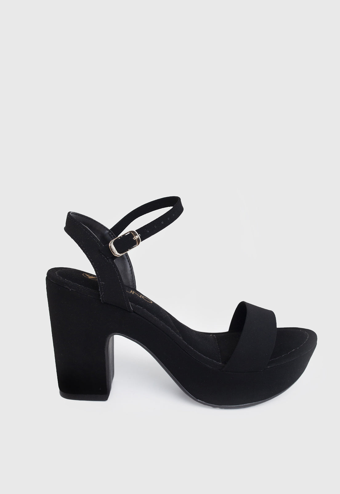 Sandalia Salto Alto 381028 Nobuck Preto