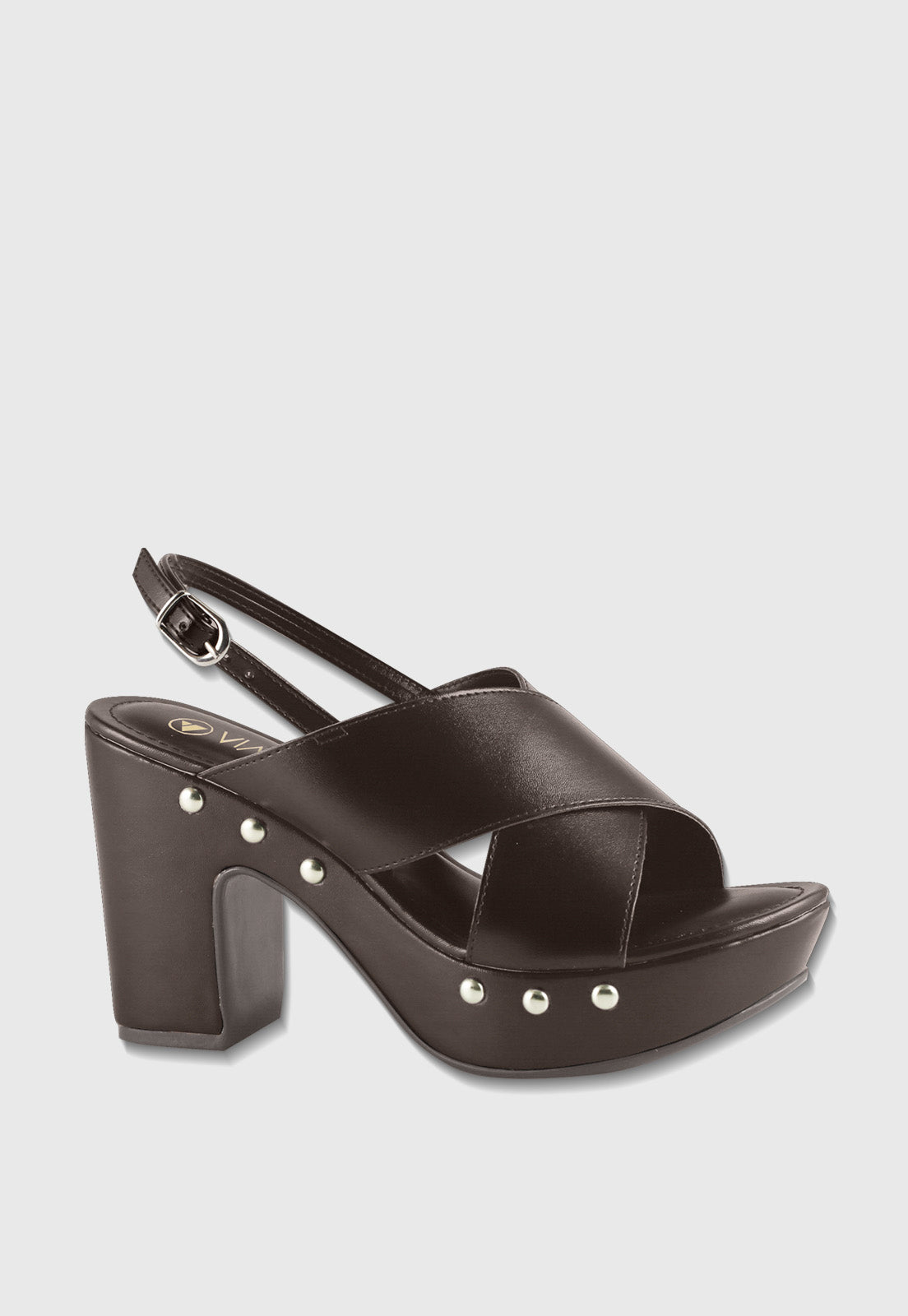 Sandalia Salto Alto 381046 Napa Rock Marrom