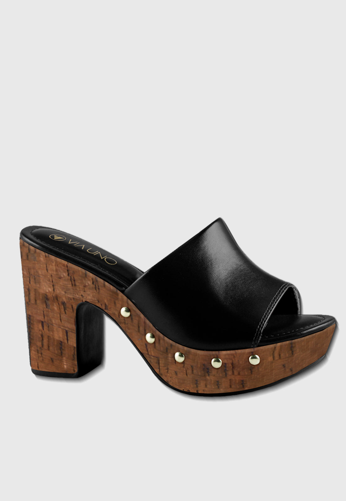Tamanco Alto 381047 Napa Rock Preto