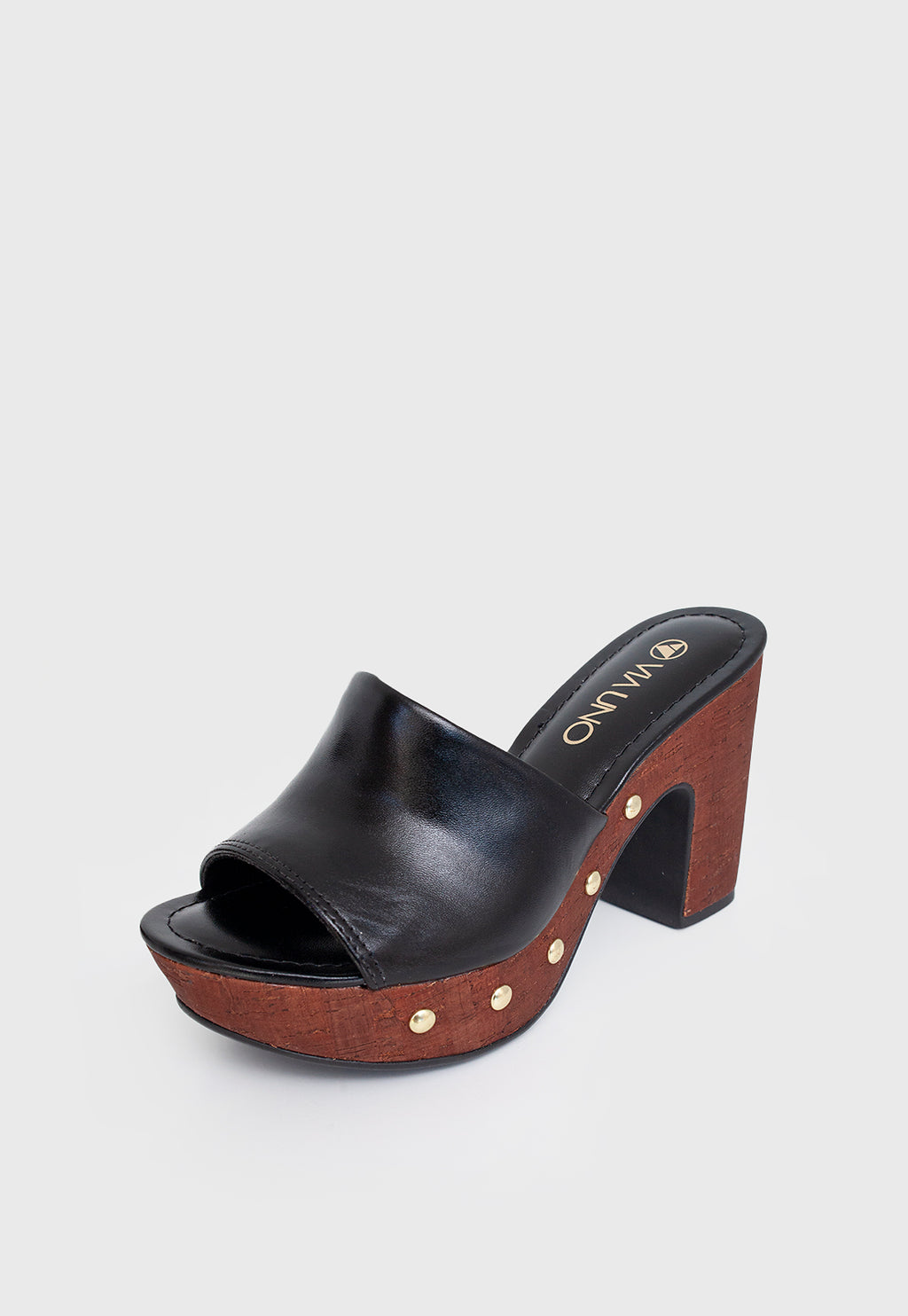 Tamanco Alto 381047 Napa Rock Preto