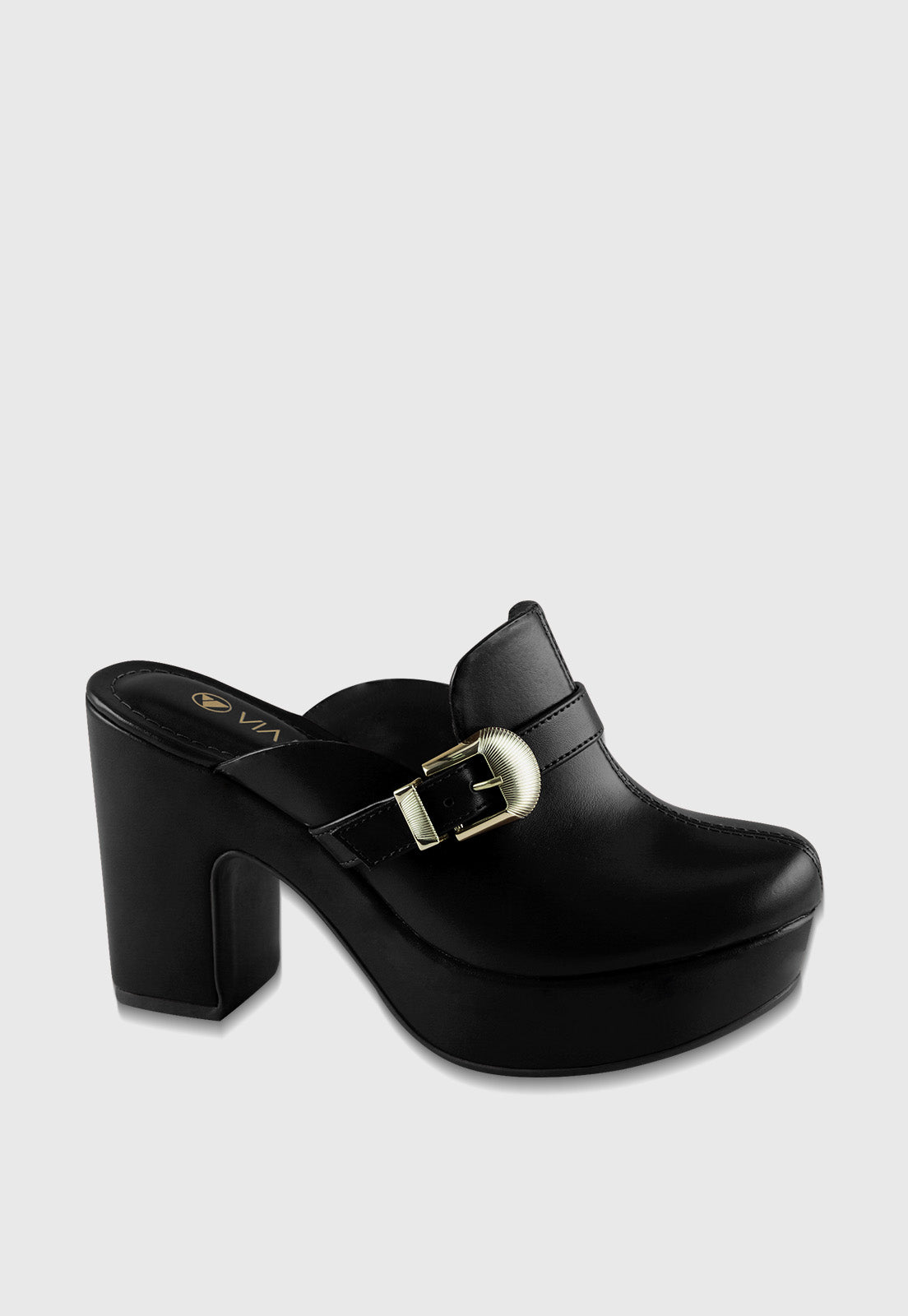 Tamanco Alto 381054 Napa Preto