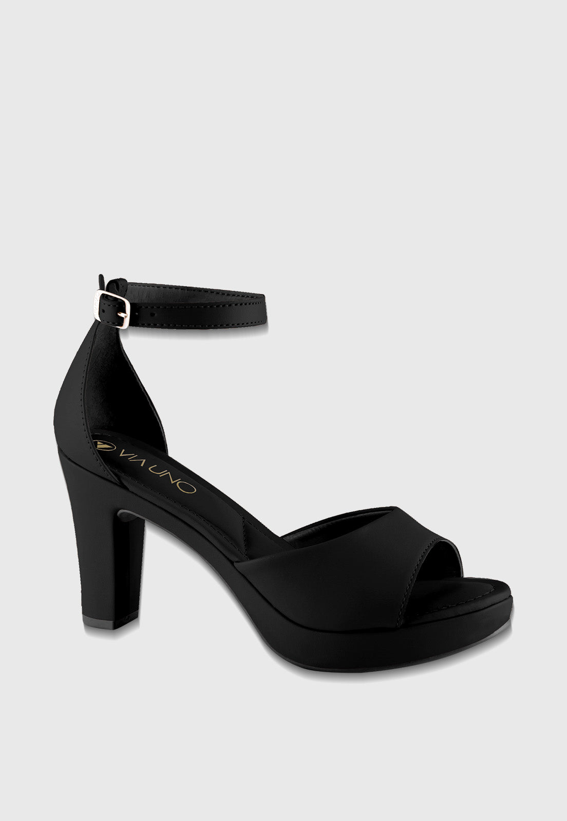 Sandalia Salto Alto 411003 Napa Rock Preto