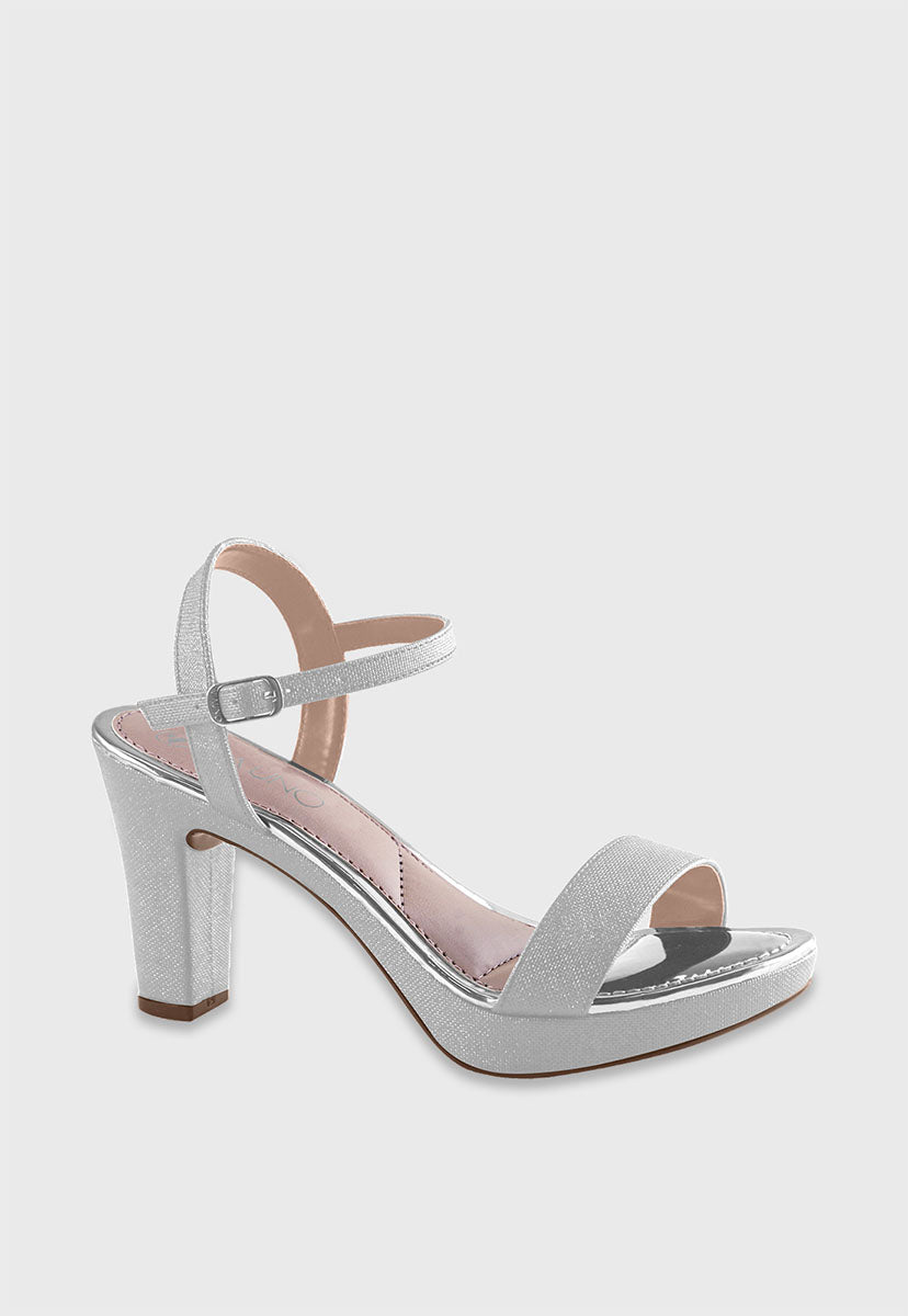 Sandalia Salto Alto 411034 Glitter Ouro