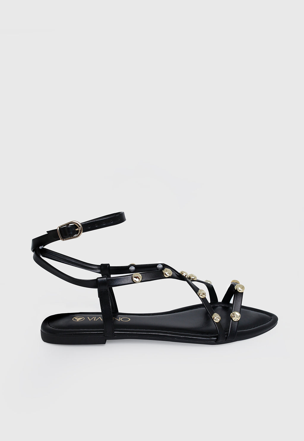 Rasteira Flat 508063 Napa Rock Preto