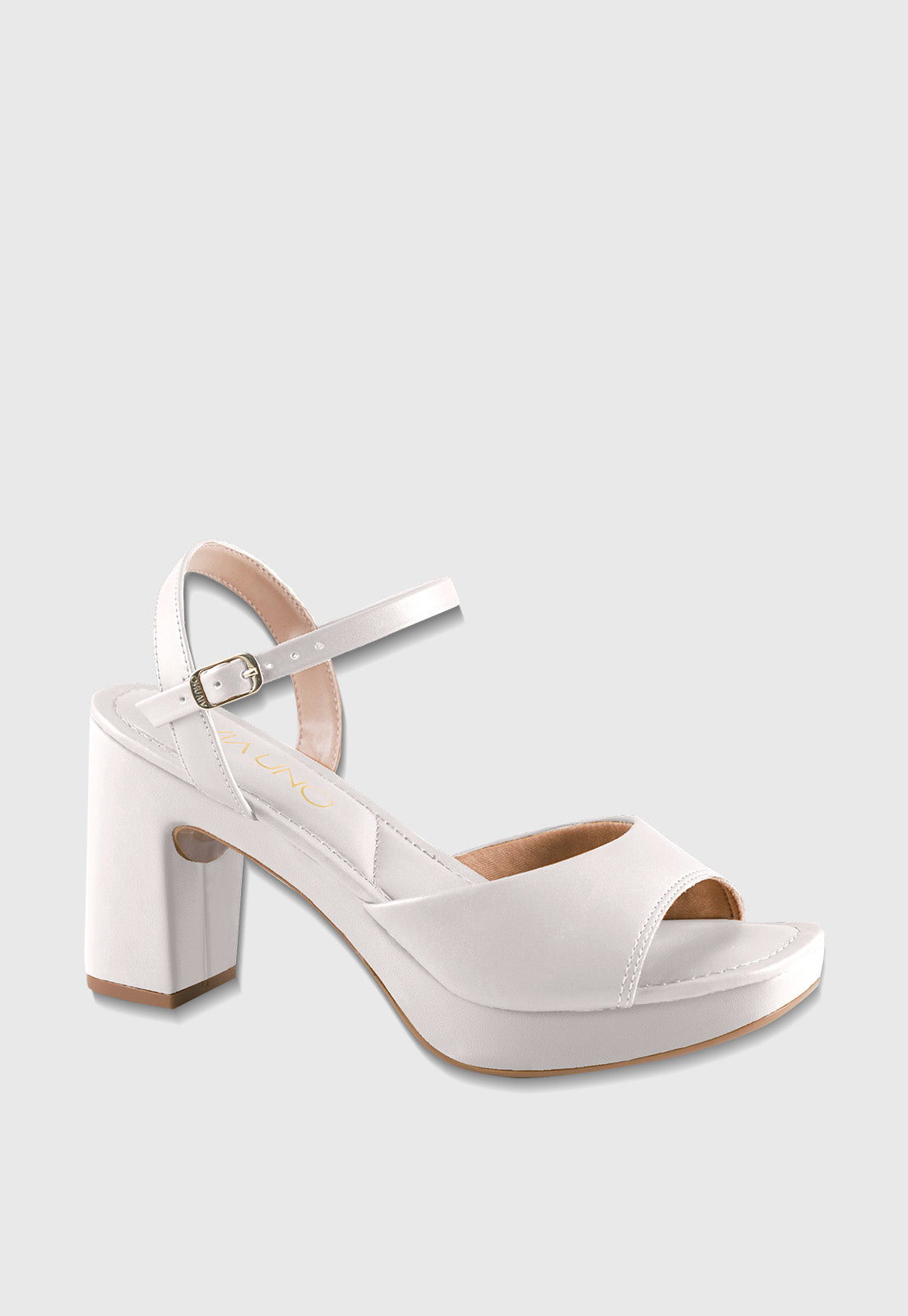 Sandalia Salto Alto 609025 Mestiço Off White