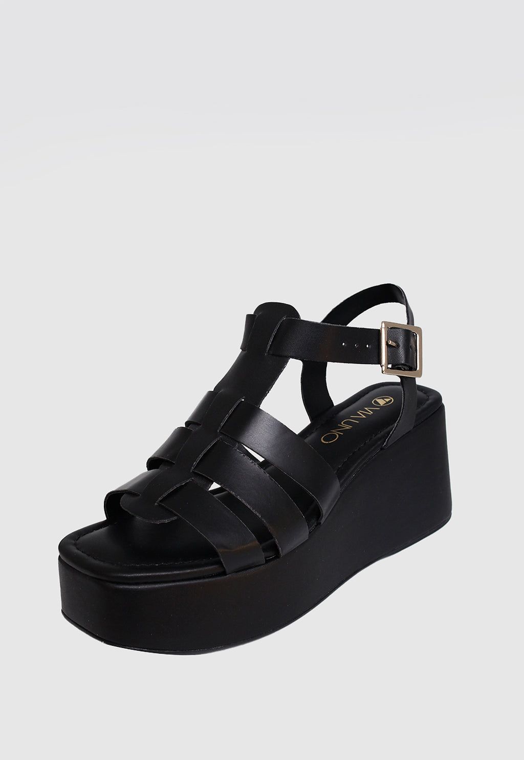 Sandalia Anabela 639033 Mestiço Preto