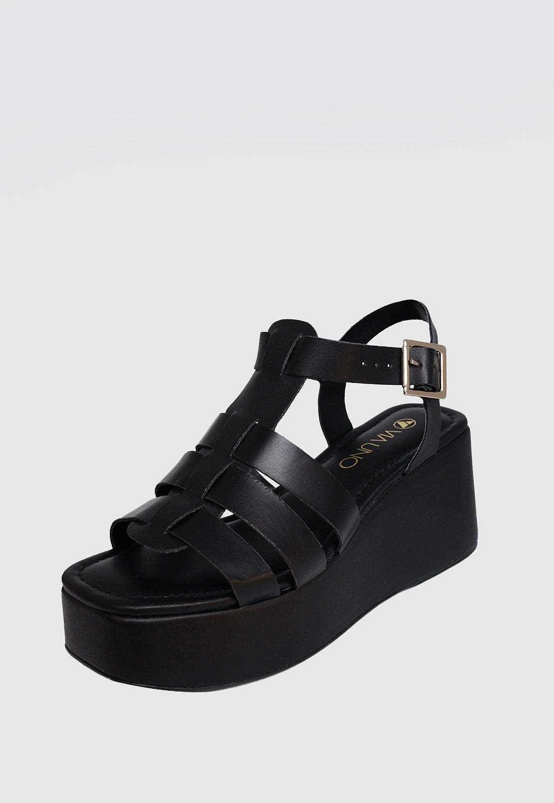 Sandalia Anabela 639033 Mestiço Preto