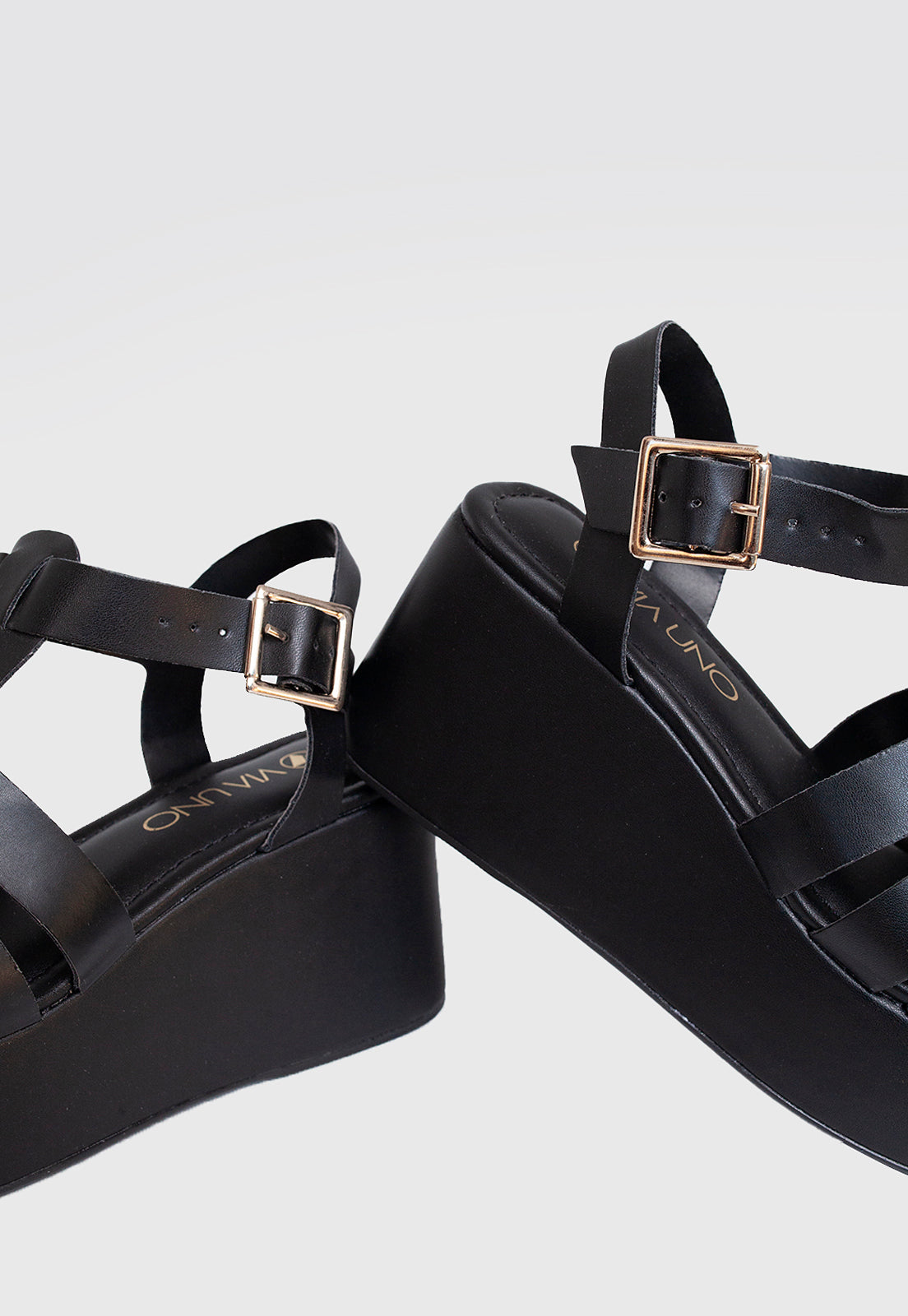 Sandalia Anabela 639033 Mestiço Preto