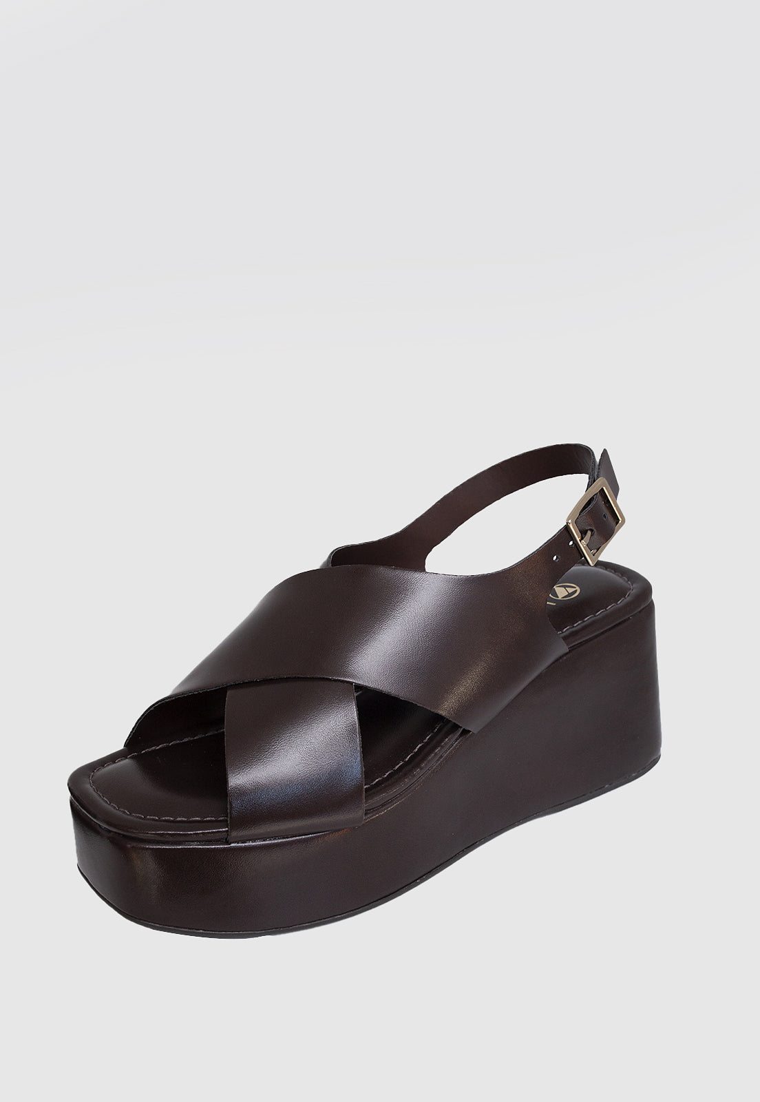 Sandalia Anabela 639034 Napa Rock Marrom