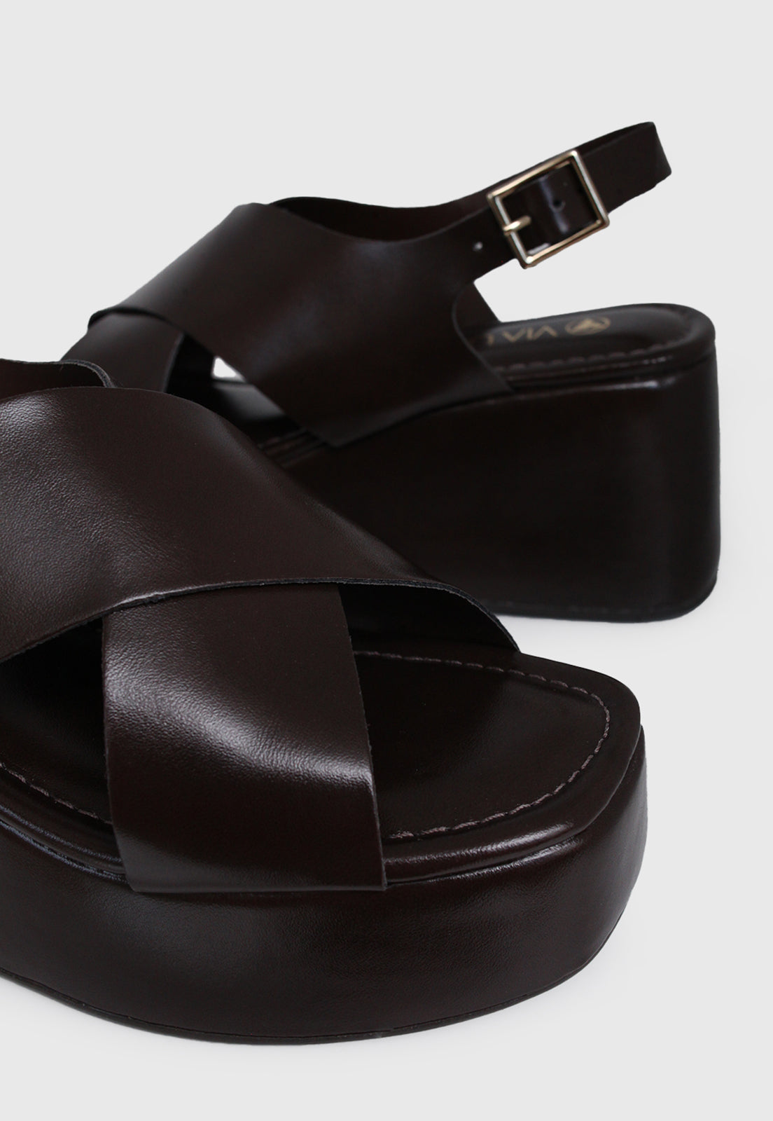 Sandalia Anabela 639034 Napa Rock Marrom