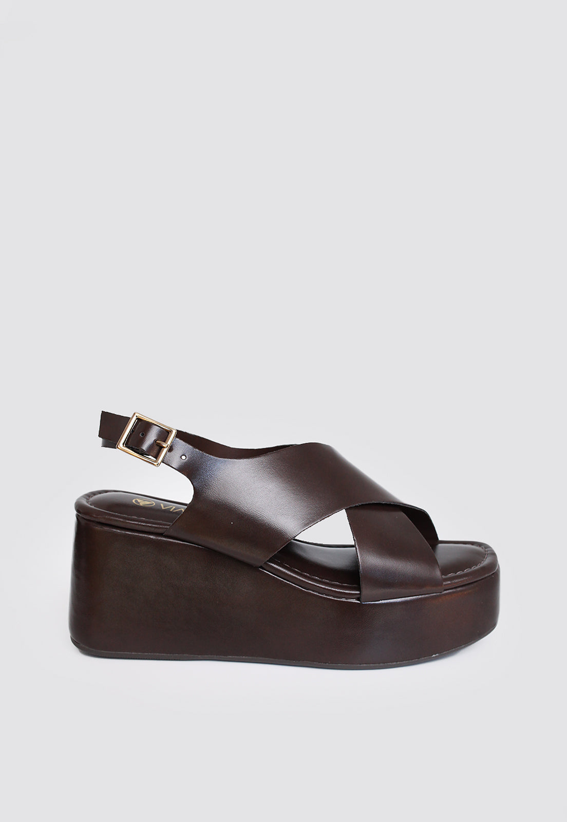 Sandalia Anabela 639034 Napa Rock Marrom