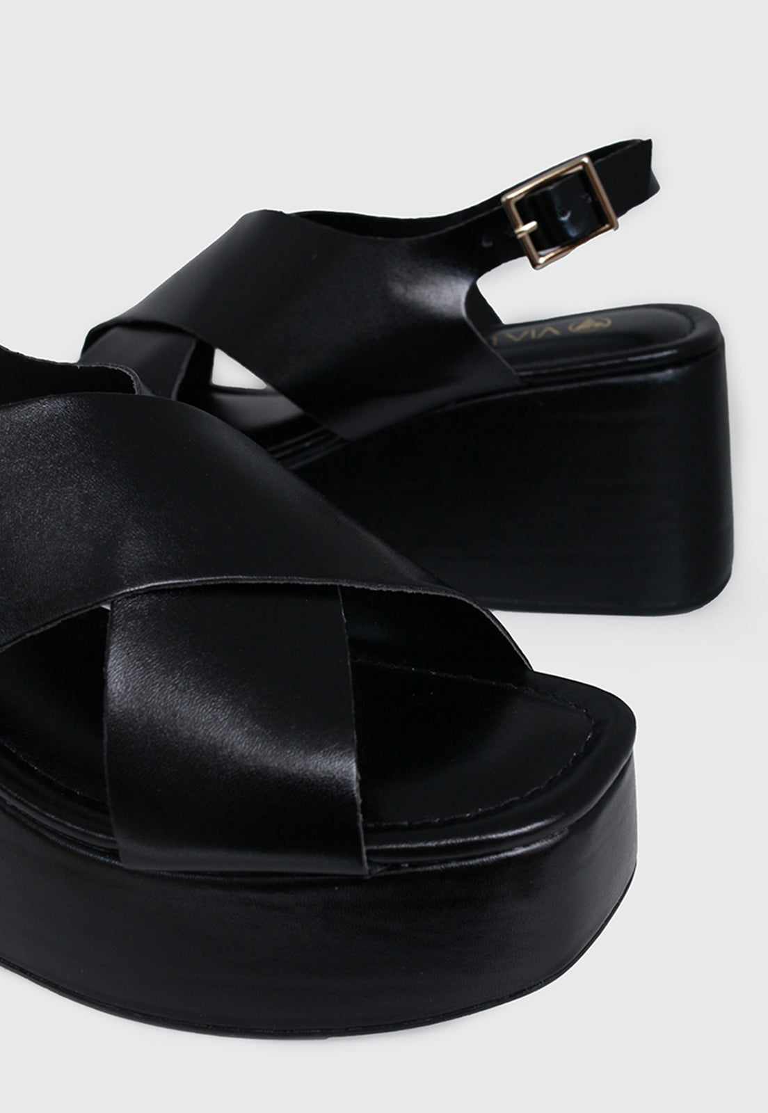 Sandalia Anabela 639034 Napa Rock Preto