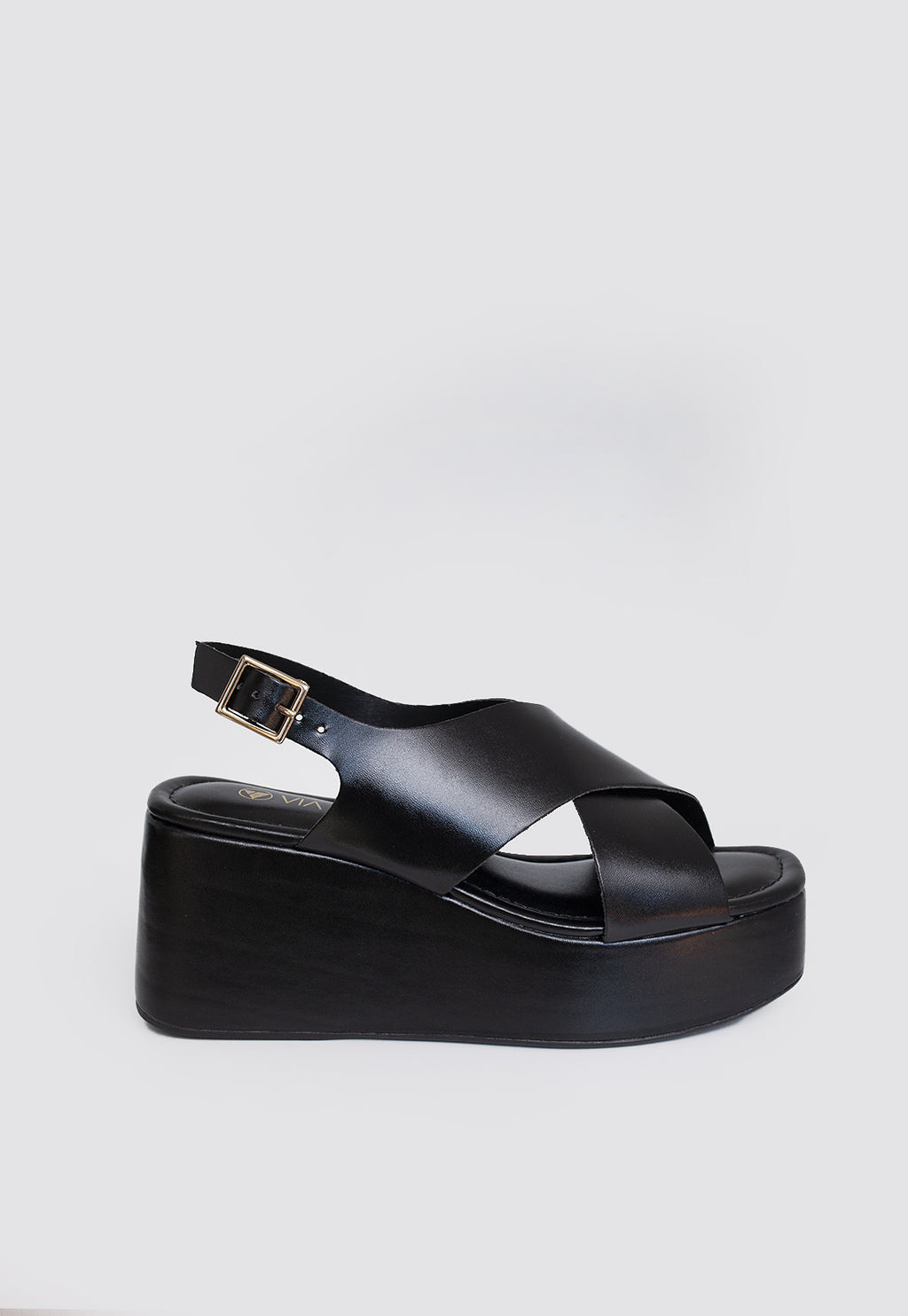 Sandalia Anabela 639034 Napa Rock Preto