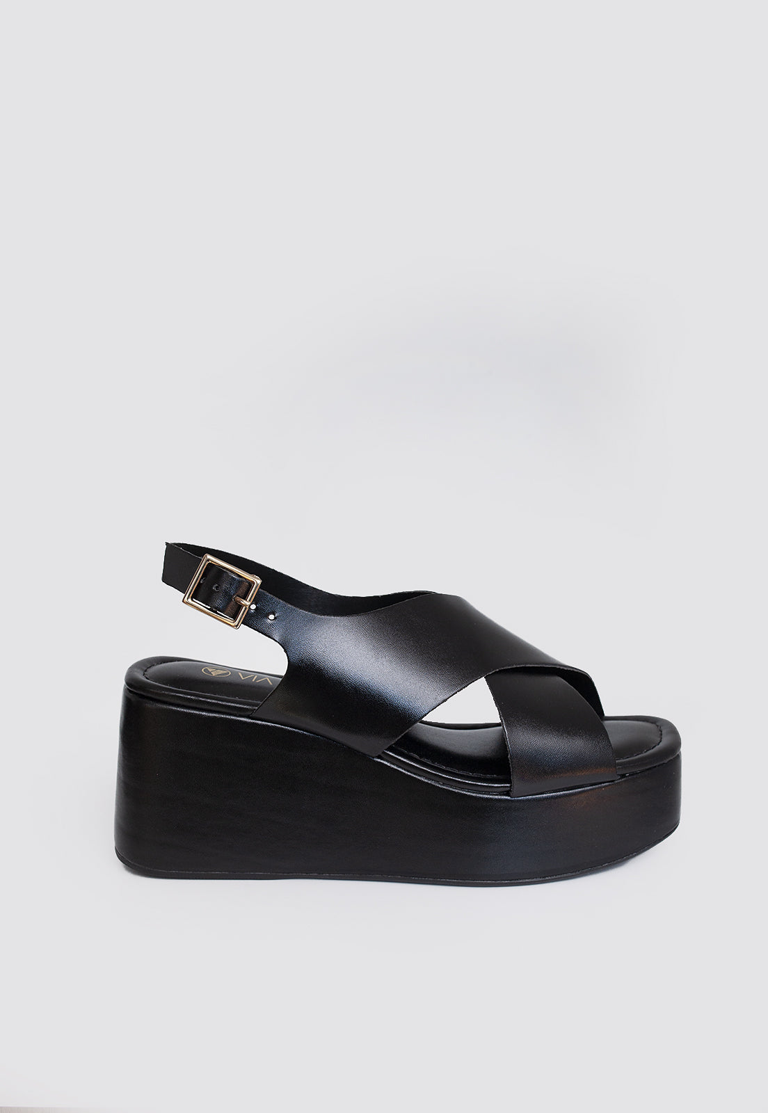 Sandalia Anabela 639034 Napa Rock Preto