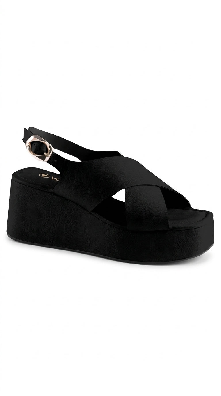 Sandalia Anabela 639034 Napa Destroyer Preto