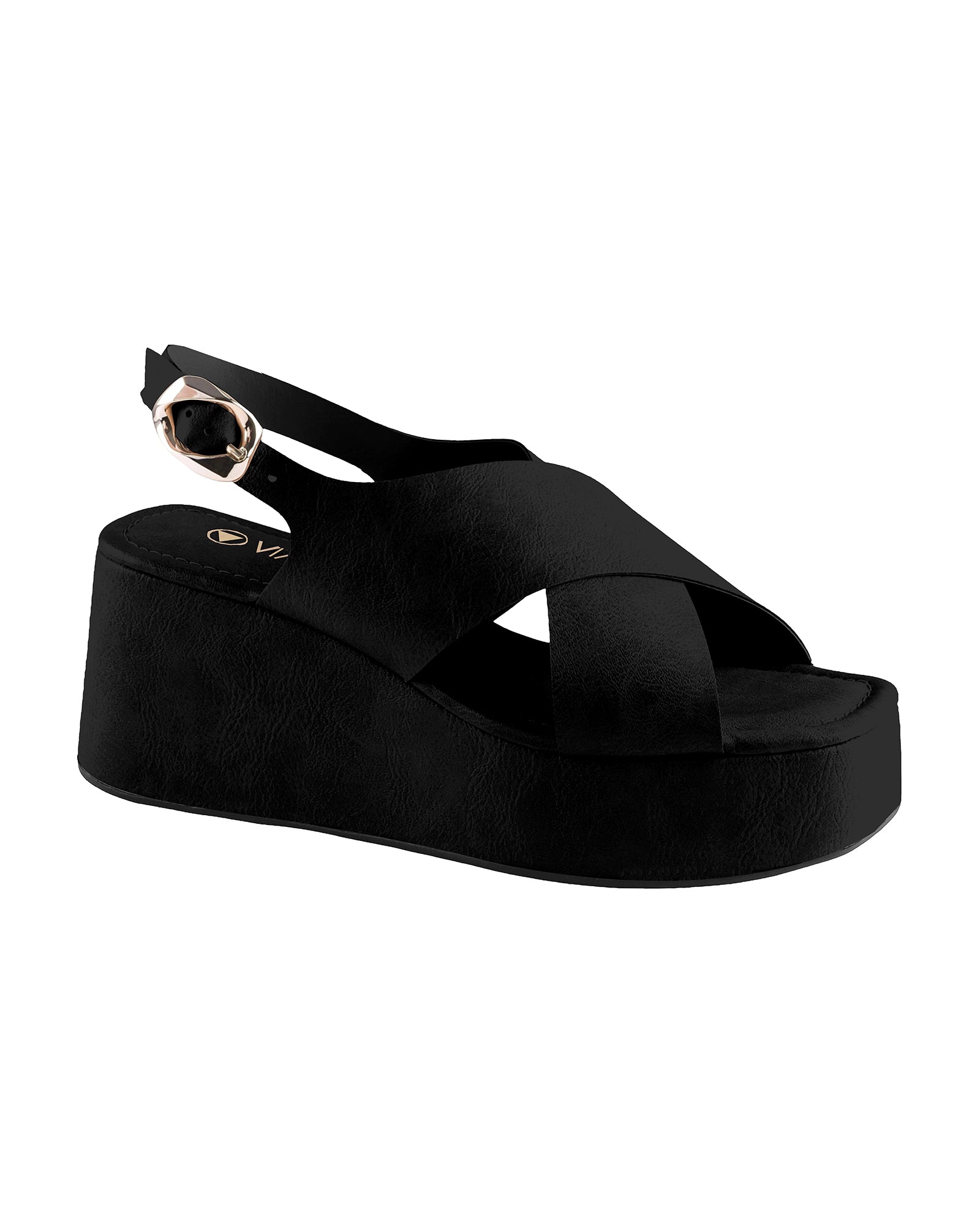 Sandalia Anabela 639034 Napa Destroyer Preto