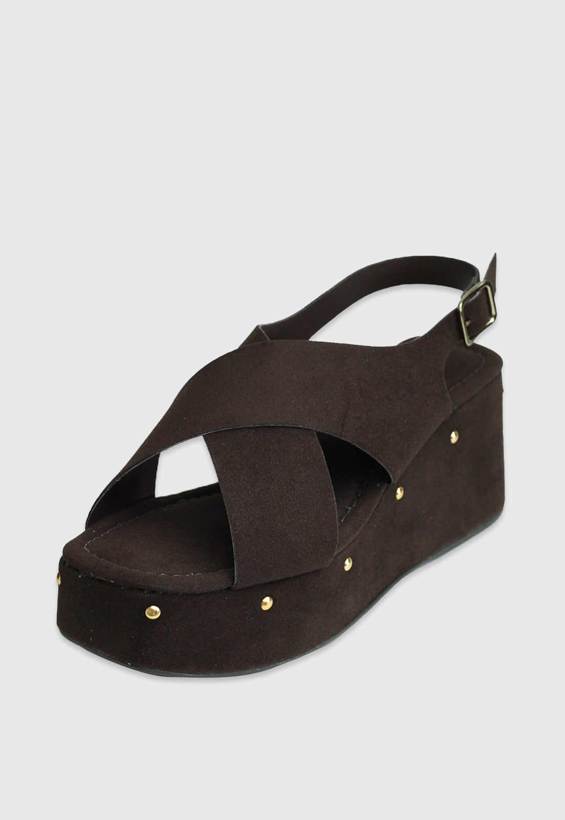 Sandalia Anabela 639044 Camurça Machiato