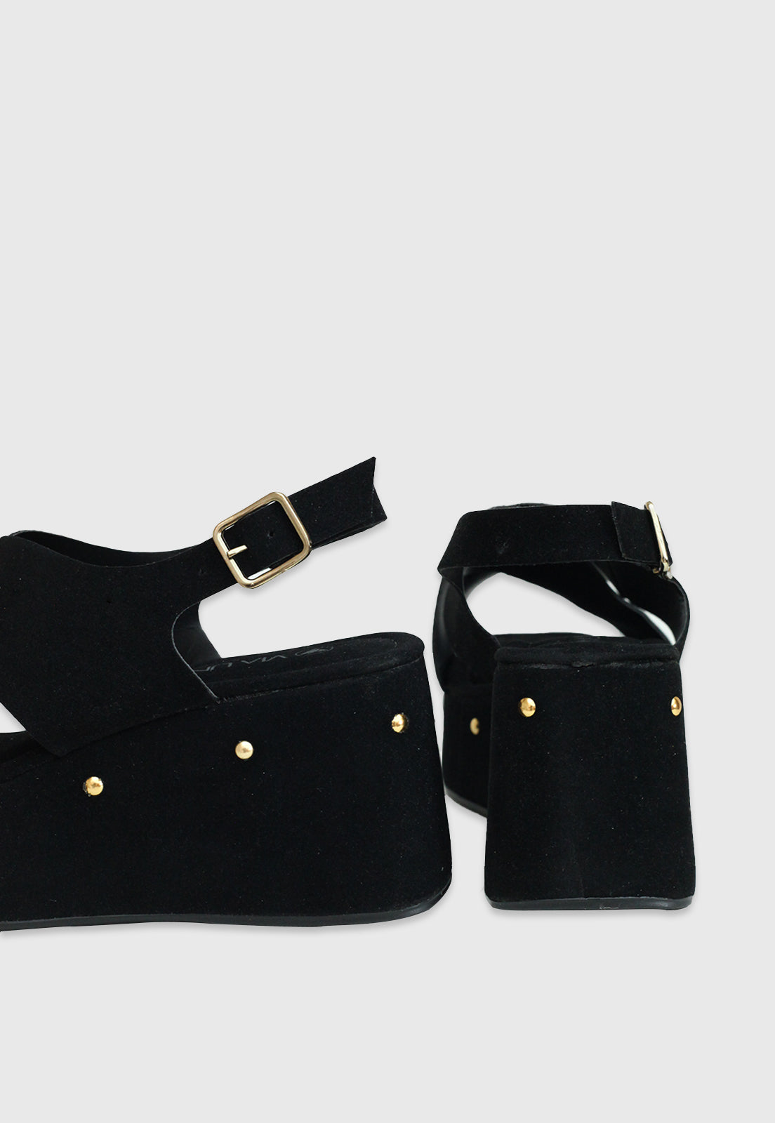 Sandalia Anabela 639044 Camurça Preto